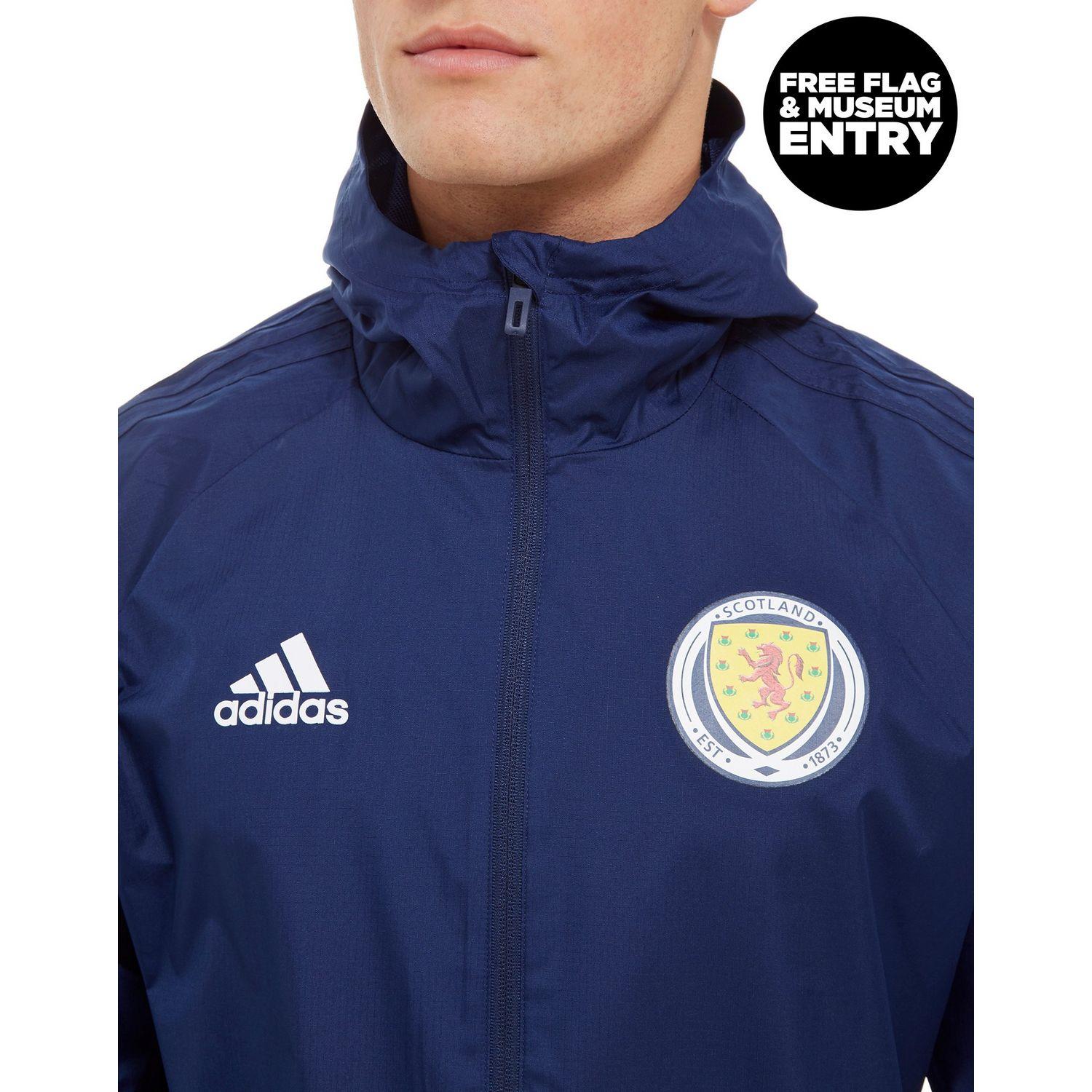 adidas navy rain jacket