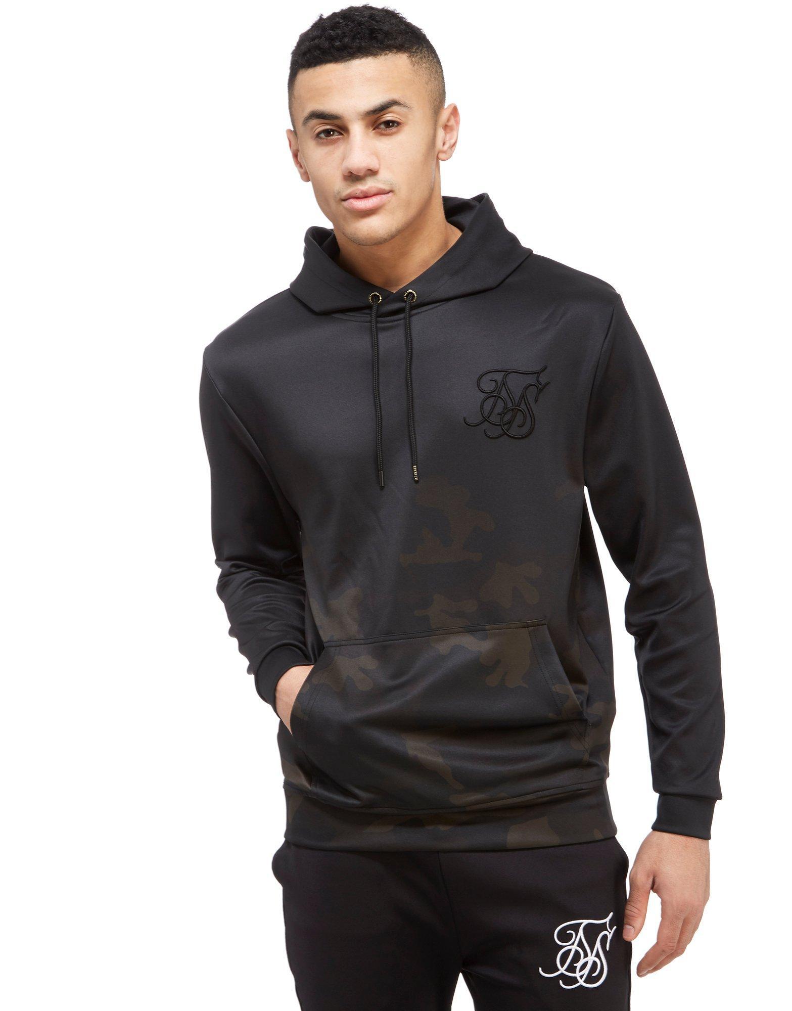 SIKSILK Synthetic Fade Hoodie in Black Camo (Black) for Men - Lyst