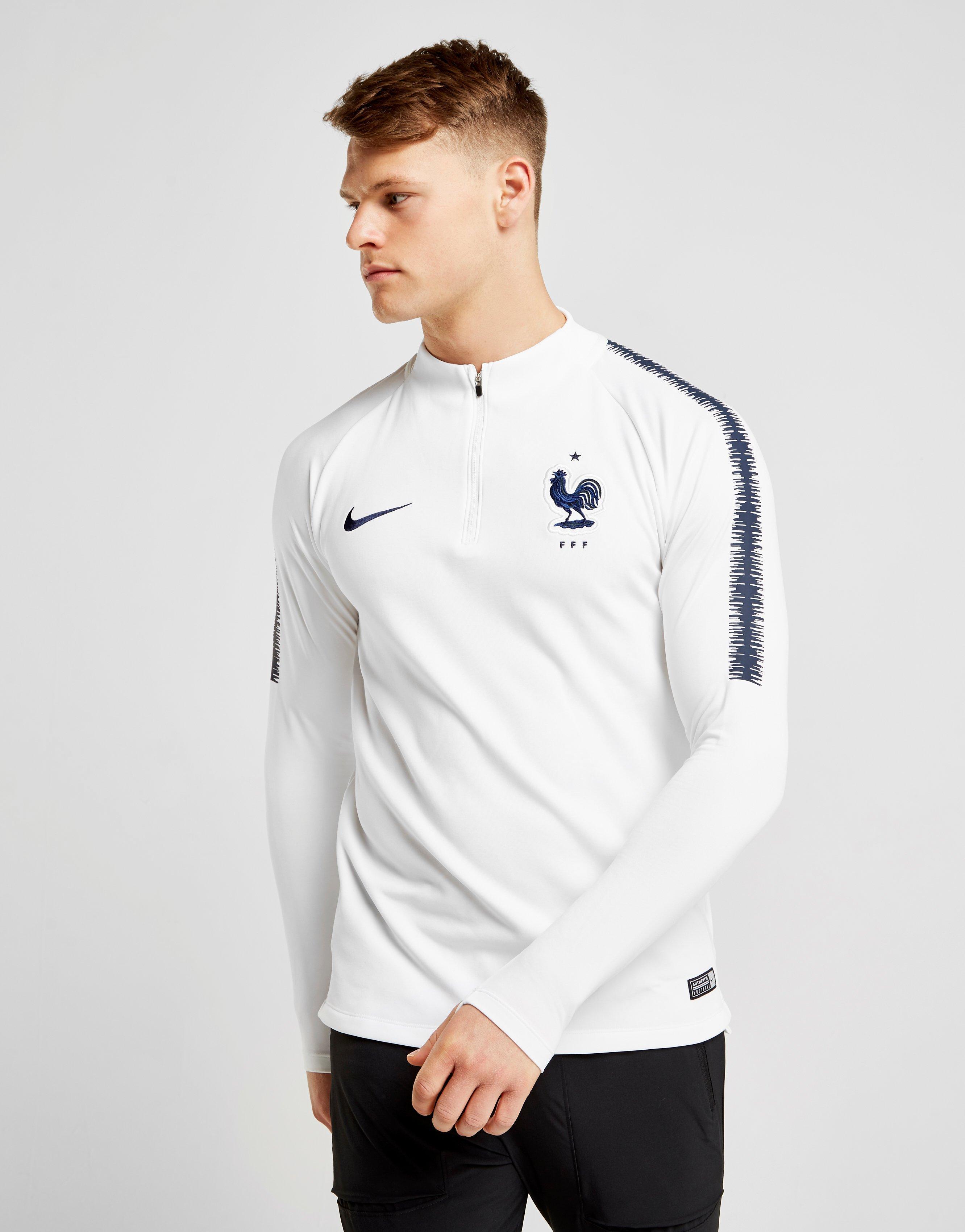 Nike Synthetic France Squad Drill Top in White/Blue (White) for Men - Lyst