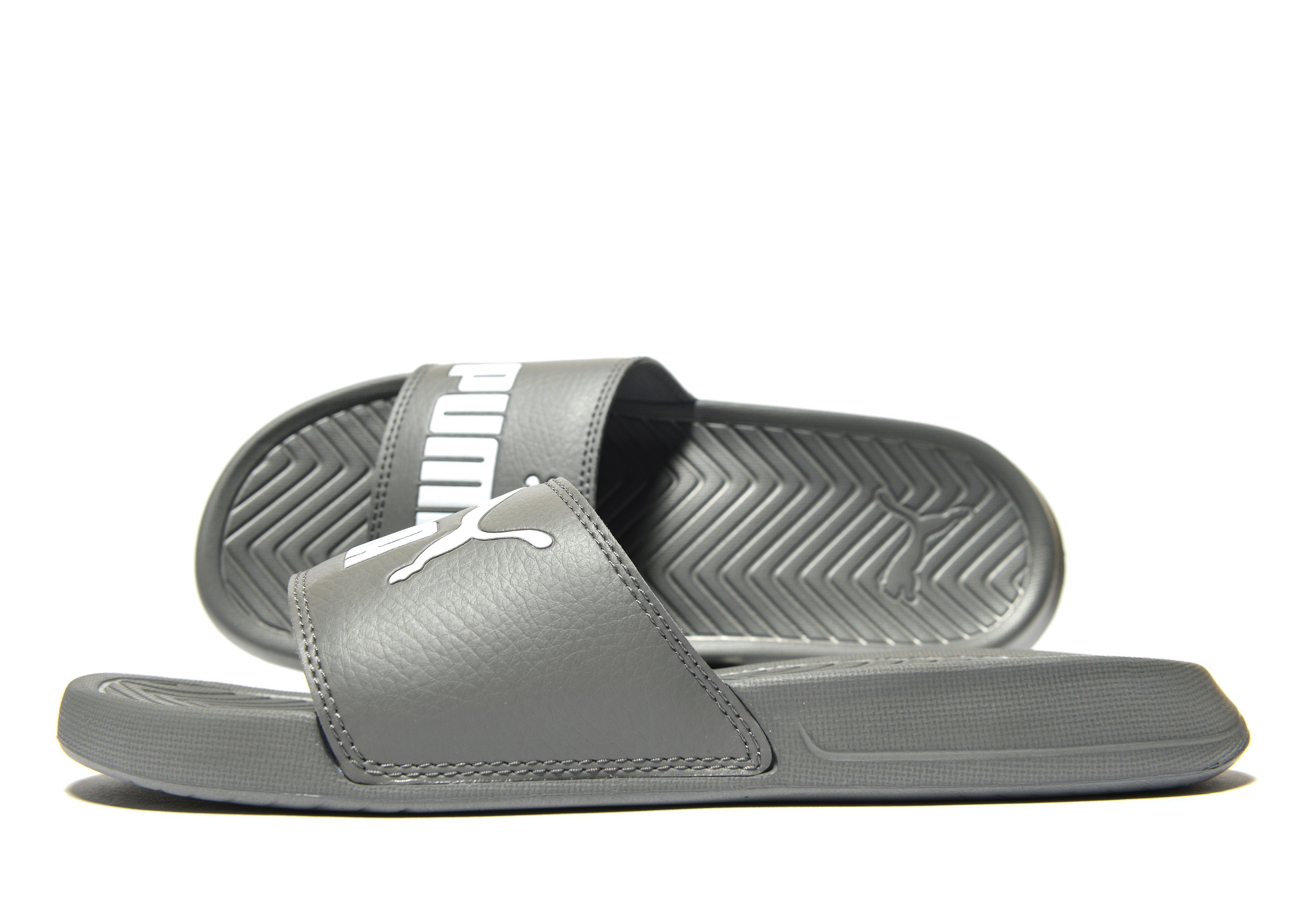 puma slides gray