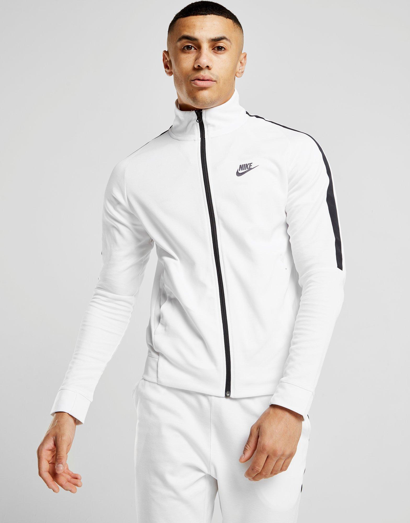 nike white track top