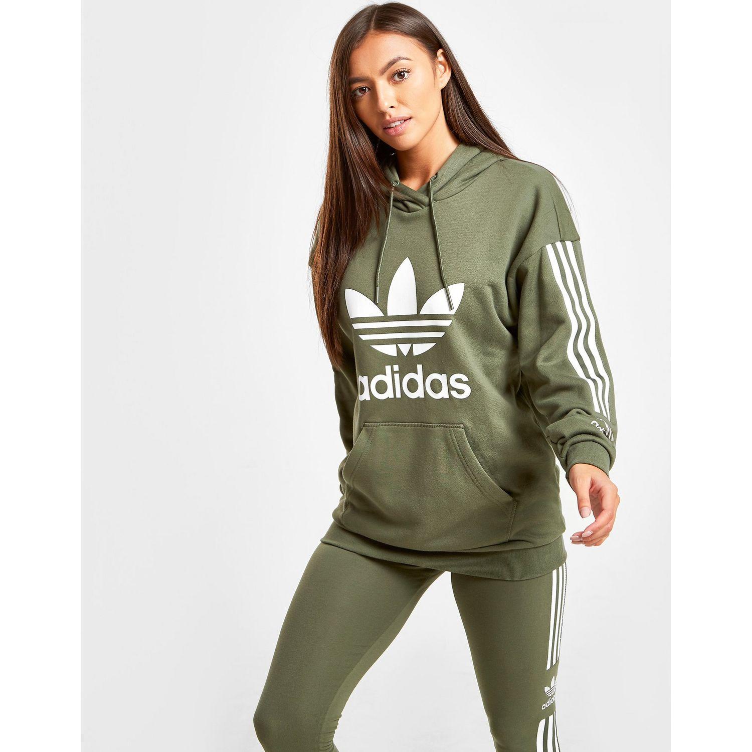 adidas originals a2k hoodie in khaki and white