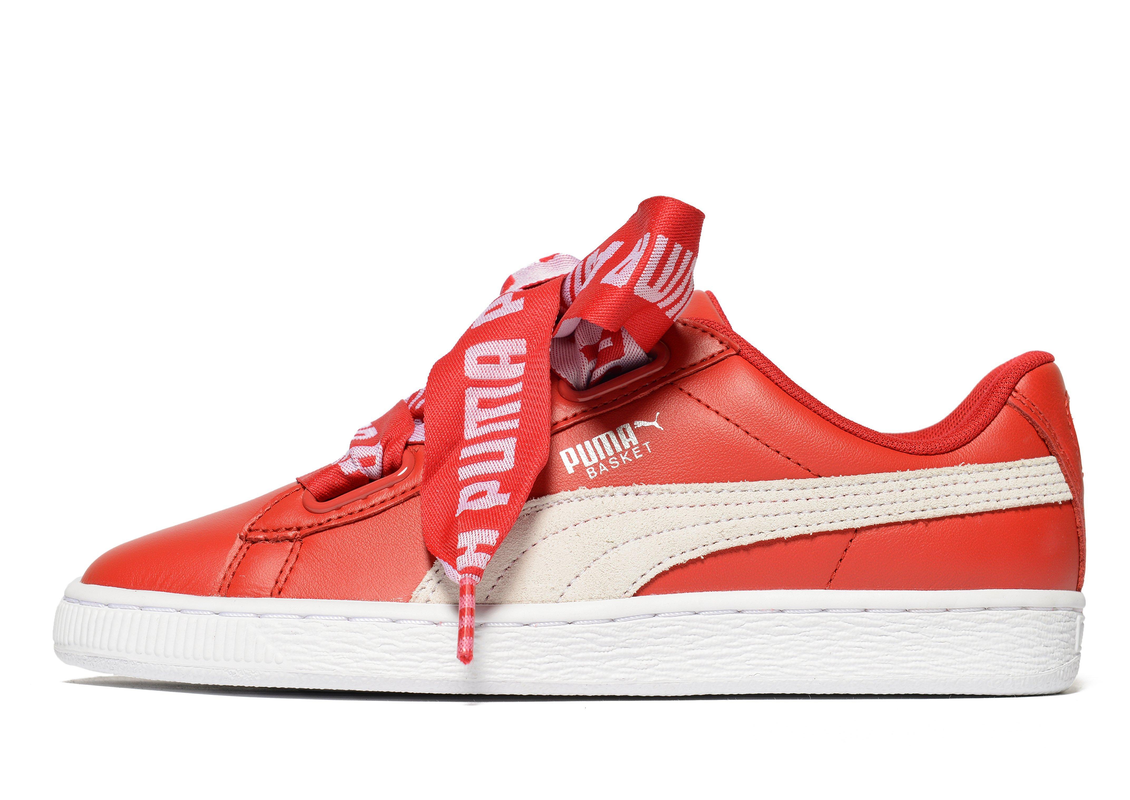 ladies red puma trainers