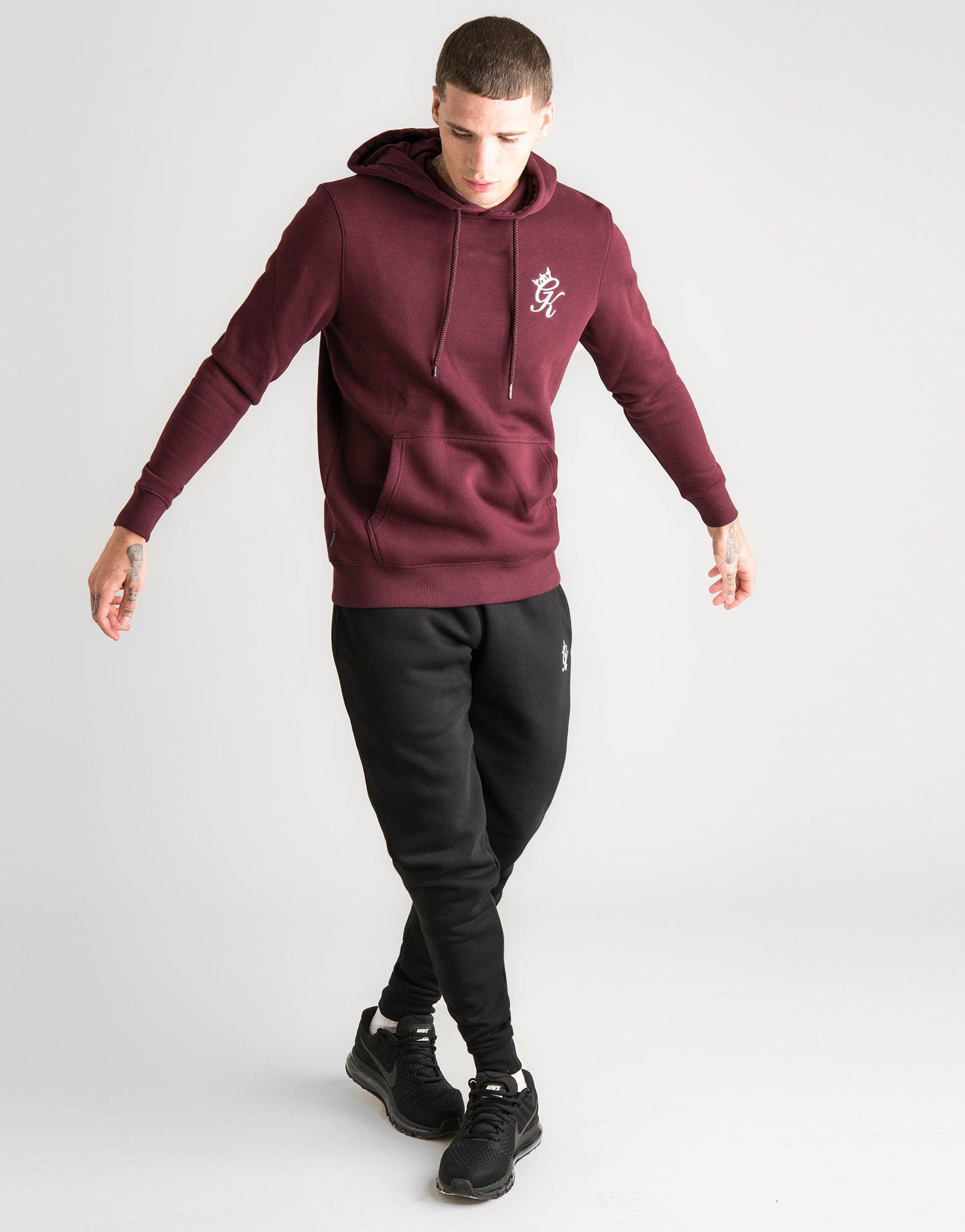 gym king burgundy hoodie