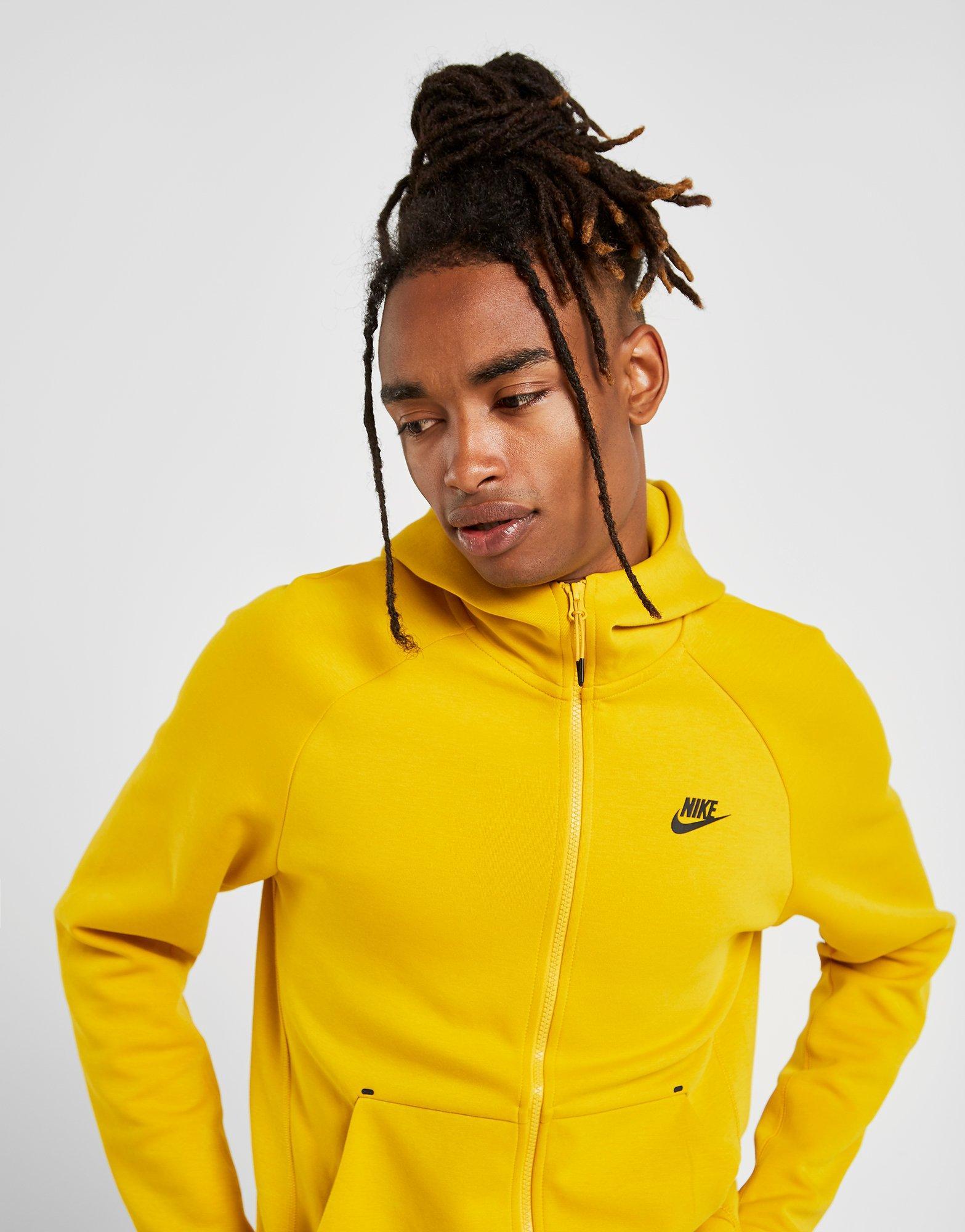 yellow nike tech hoodie