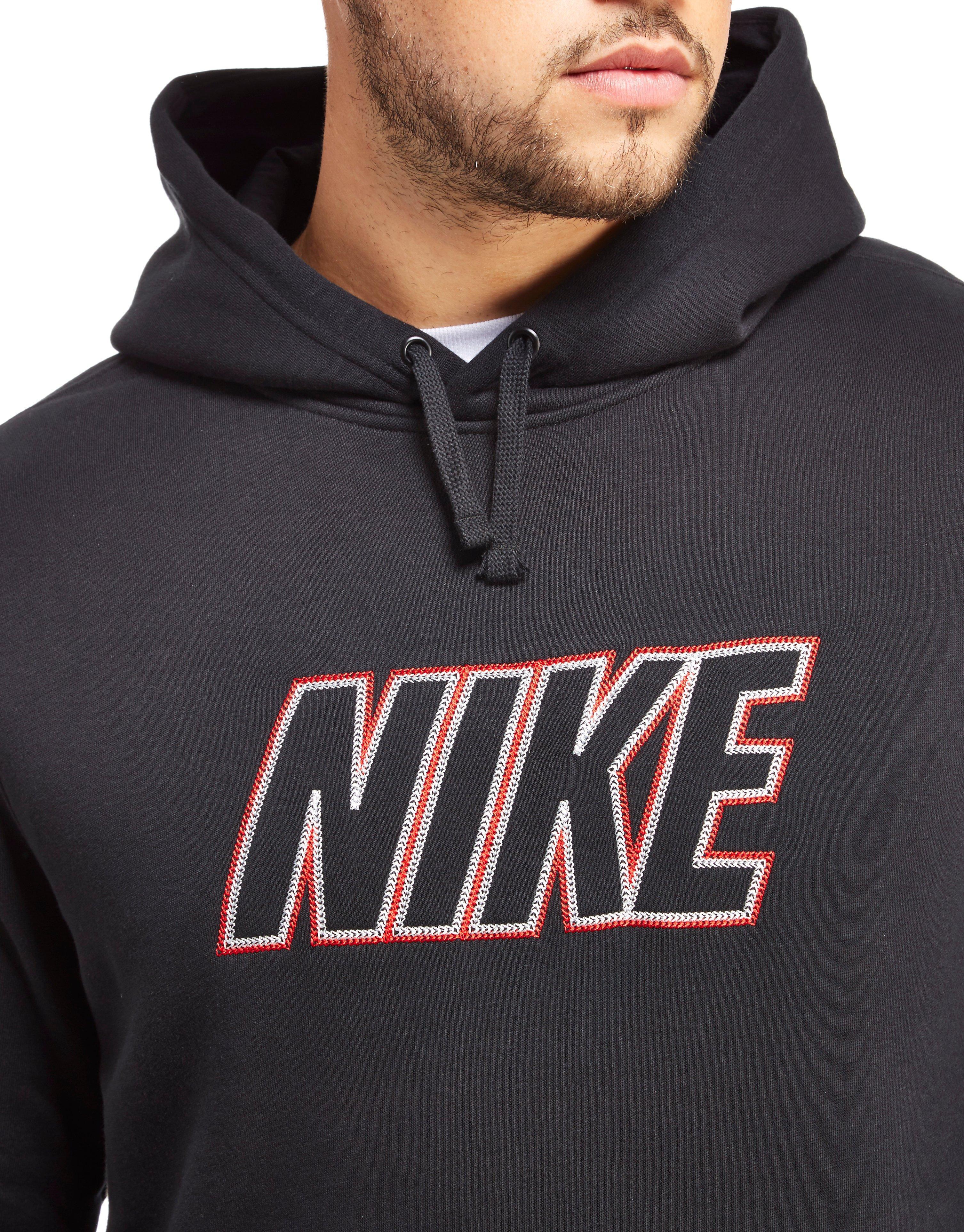 nike club hoodie black