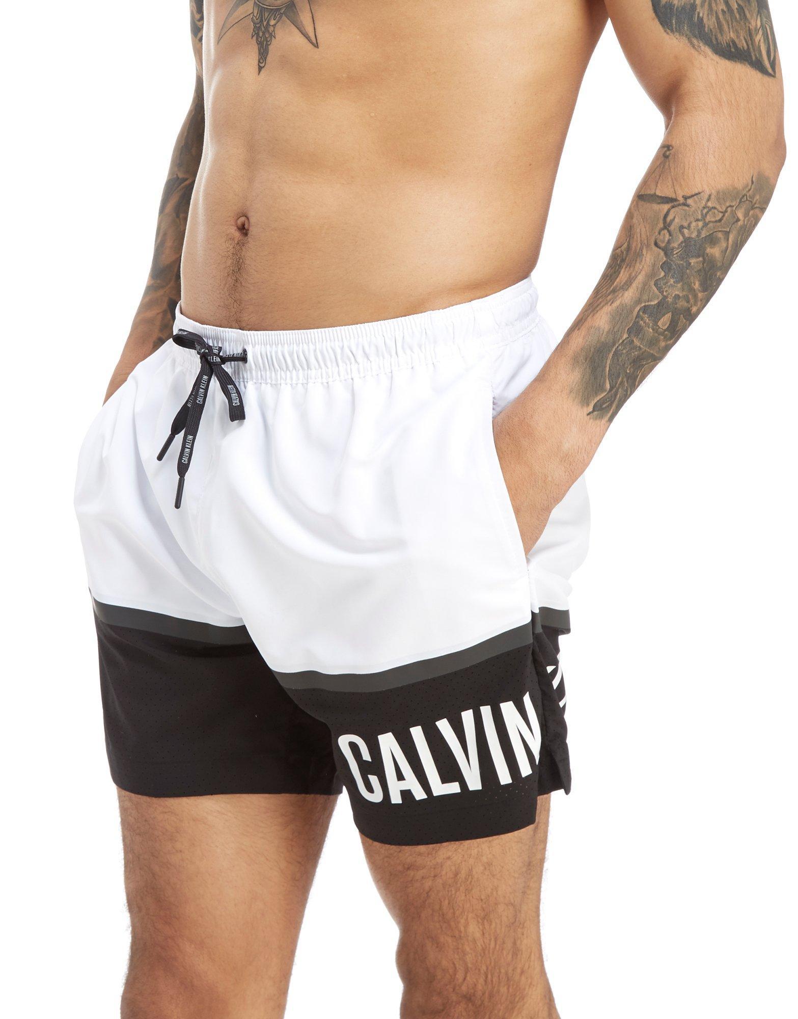 calvin klein side logo swim shorts