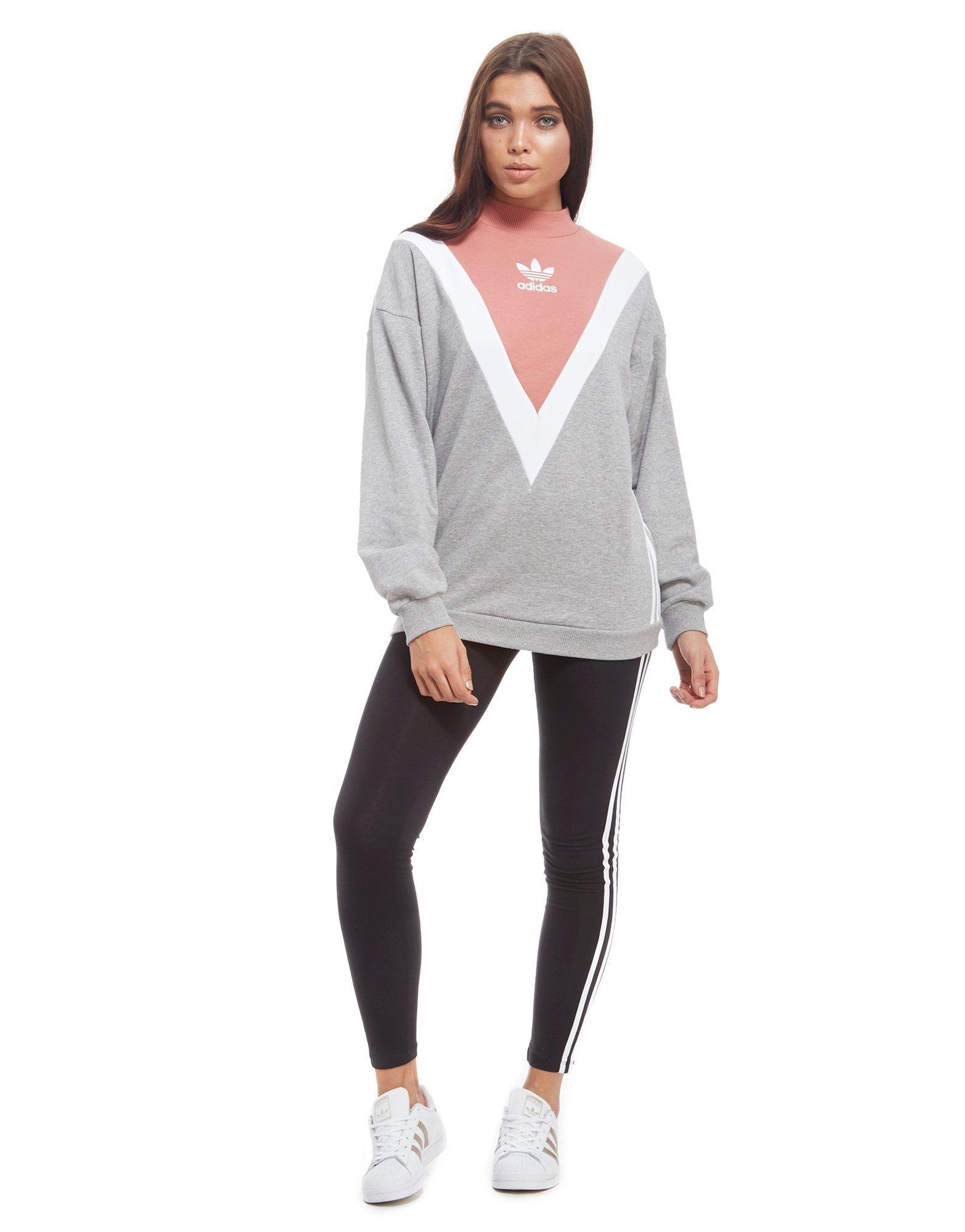 grey and pink adidas jumper