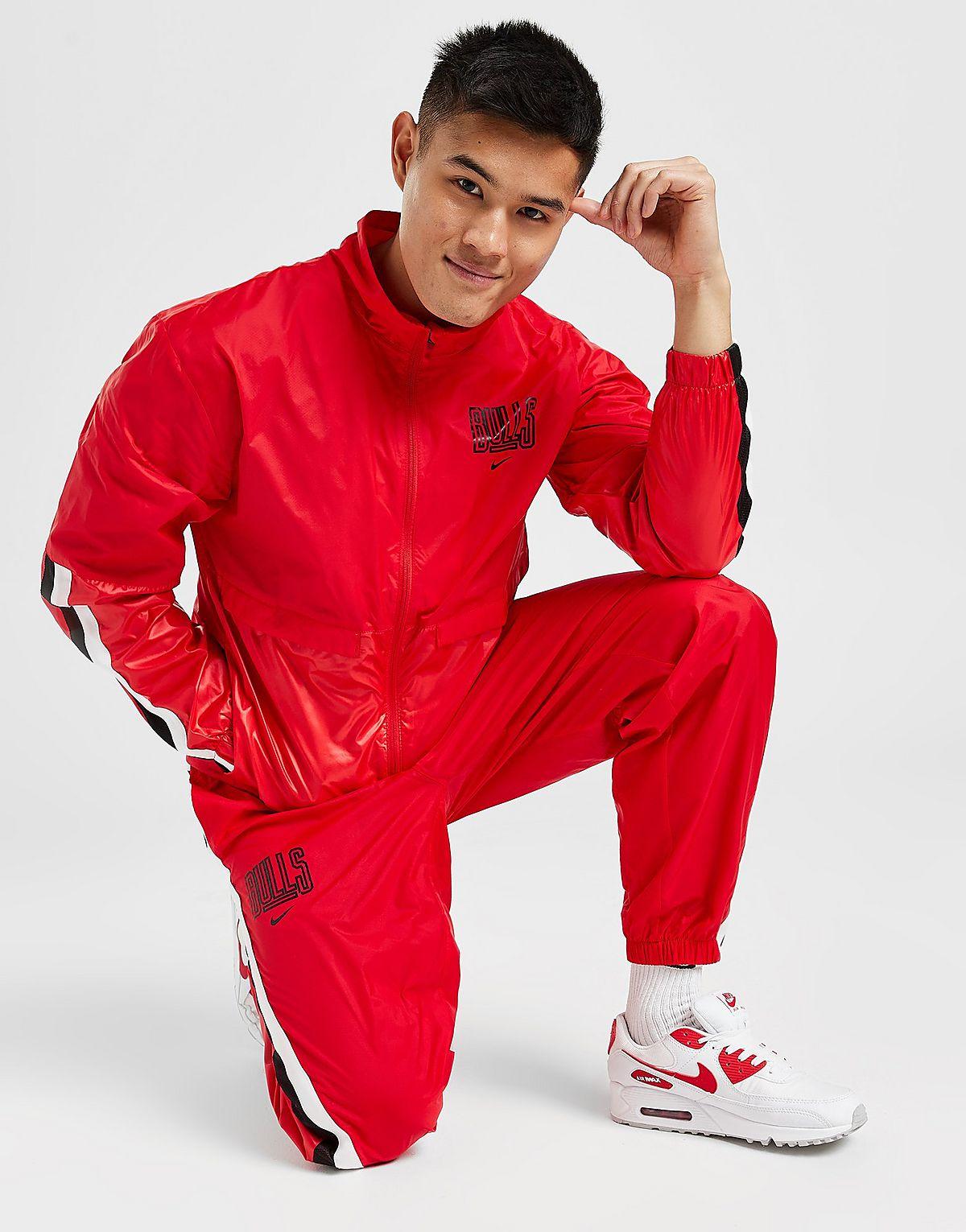 Nike Nba Chicago Bulls Courtside Tracksuit In Red For Men Lyst UK