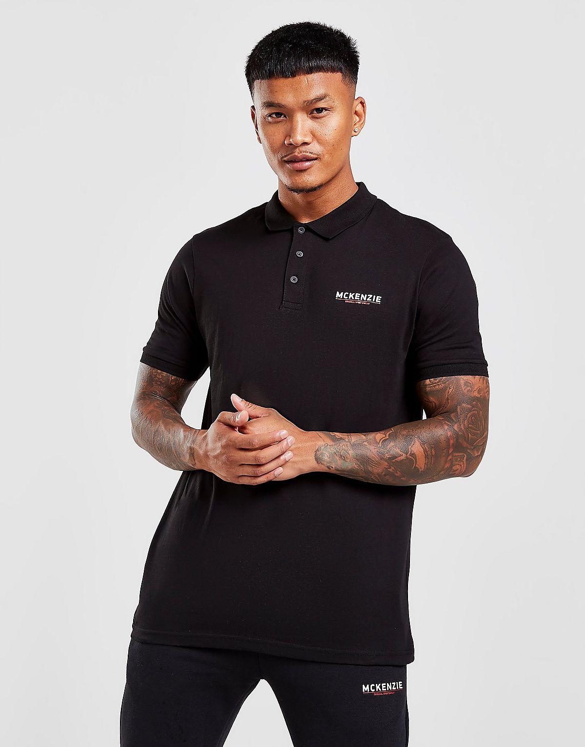 McKenzie Essential Logo Polo Shirt in Black for Men Lyst UK