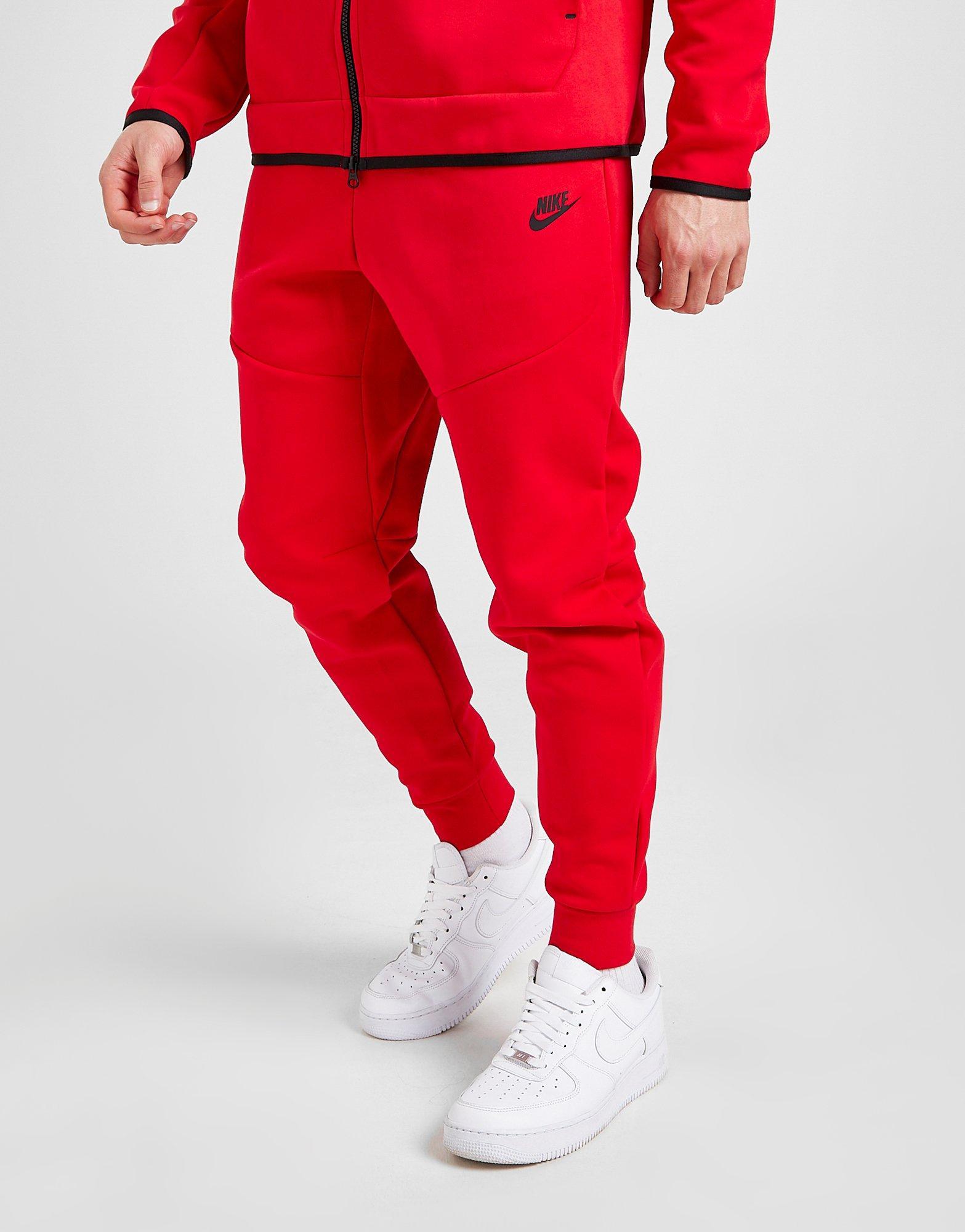 nike tech fleece jogger red