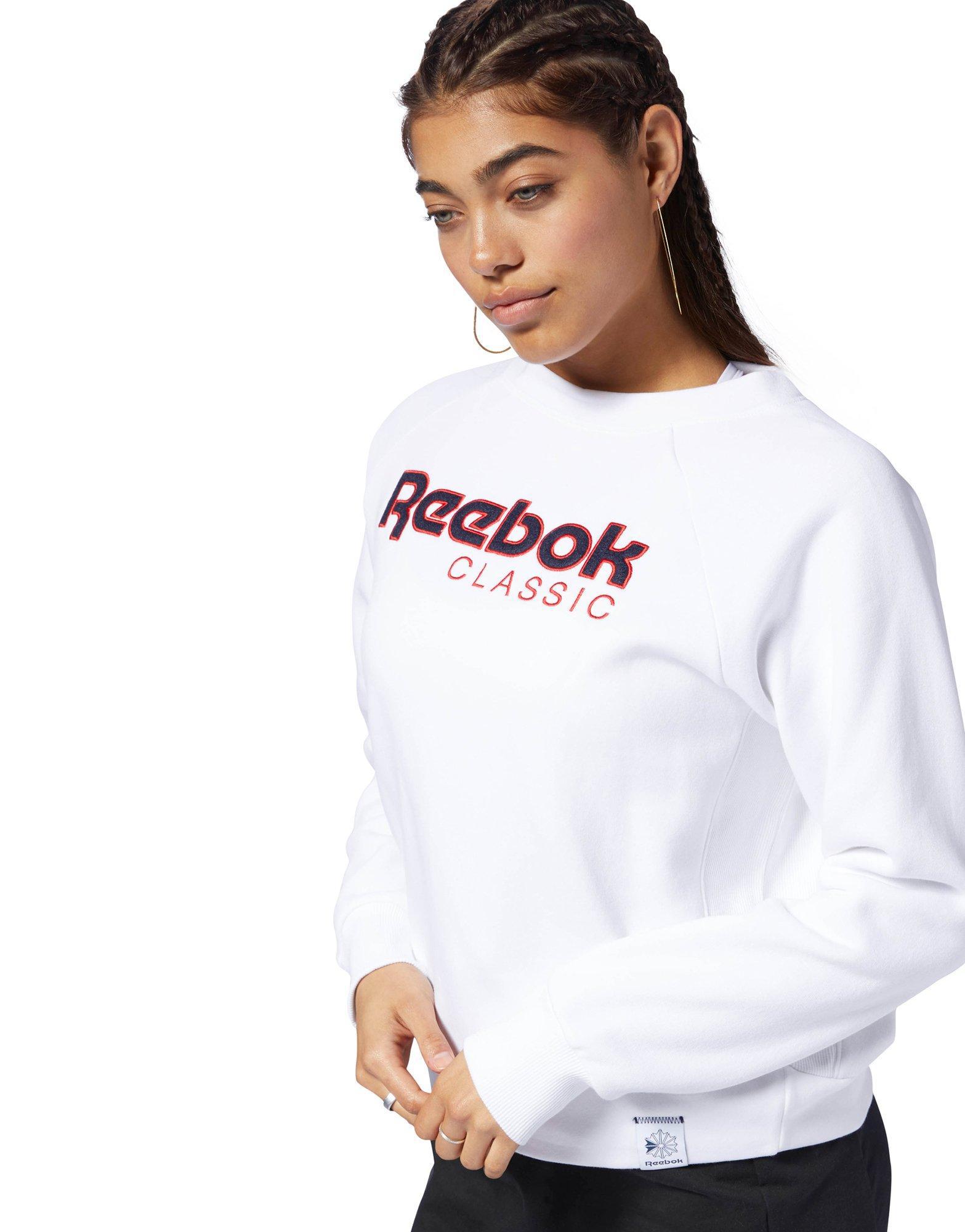 reebok classics big logo fleece crew