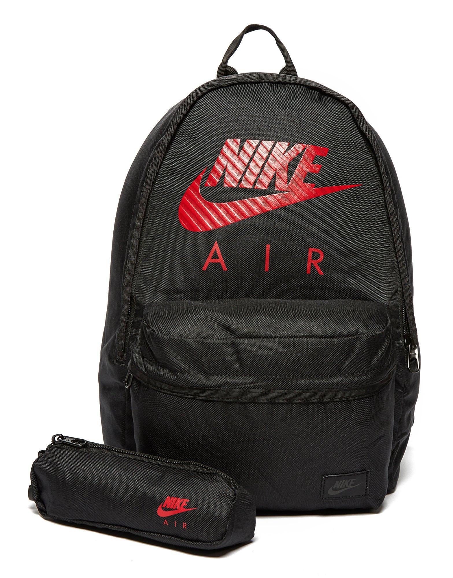 nike air bag black and red