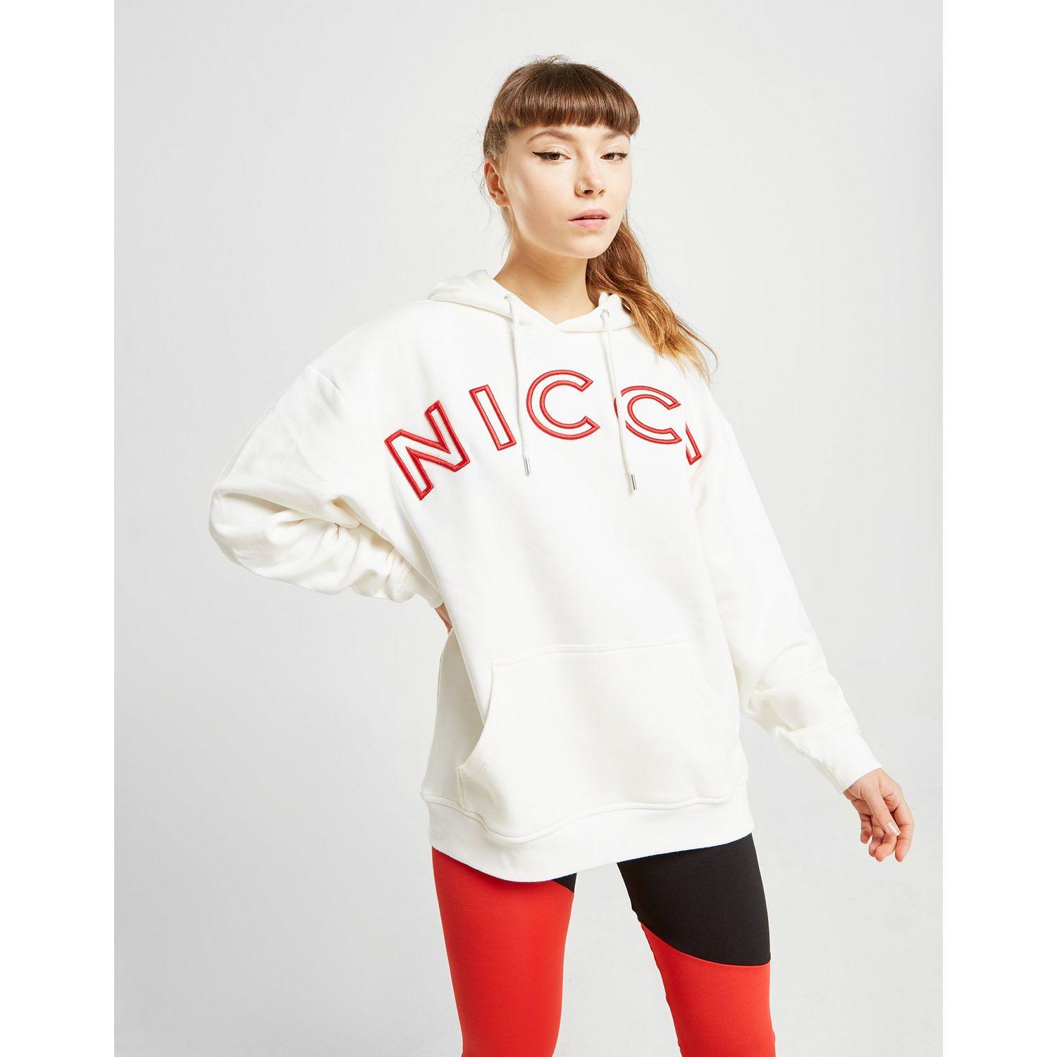 Nicce embroidered logo boyfriend hoodie Clearance