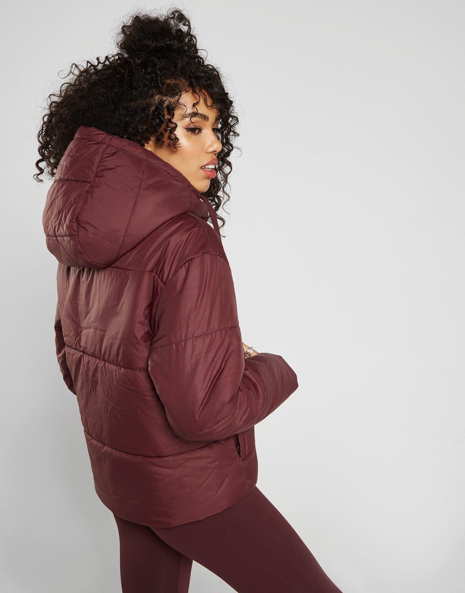 nike reversible padded jacket burgundy