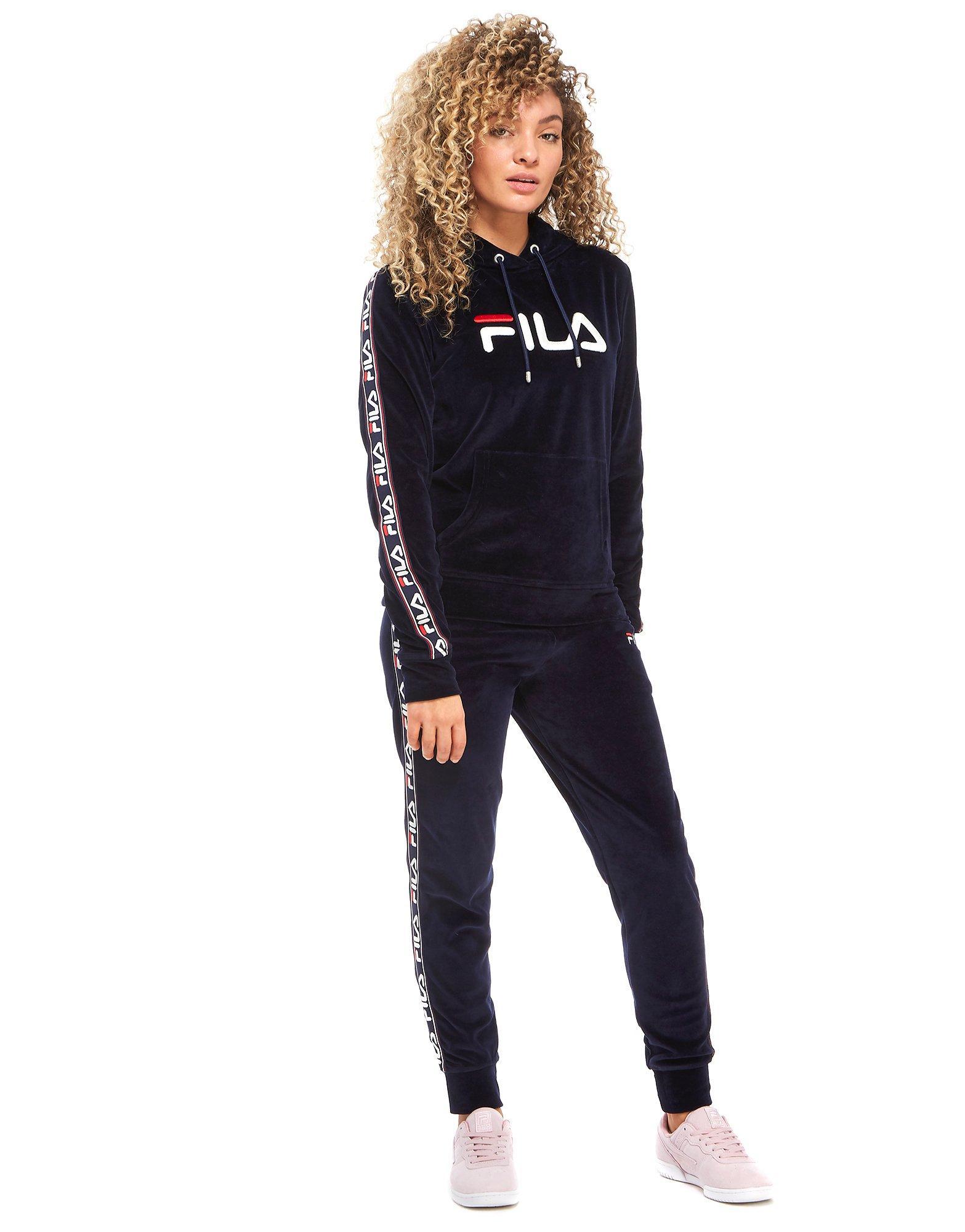 fila tape velour track pants