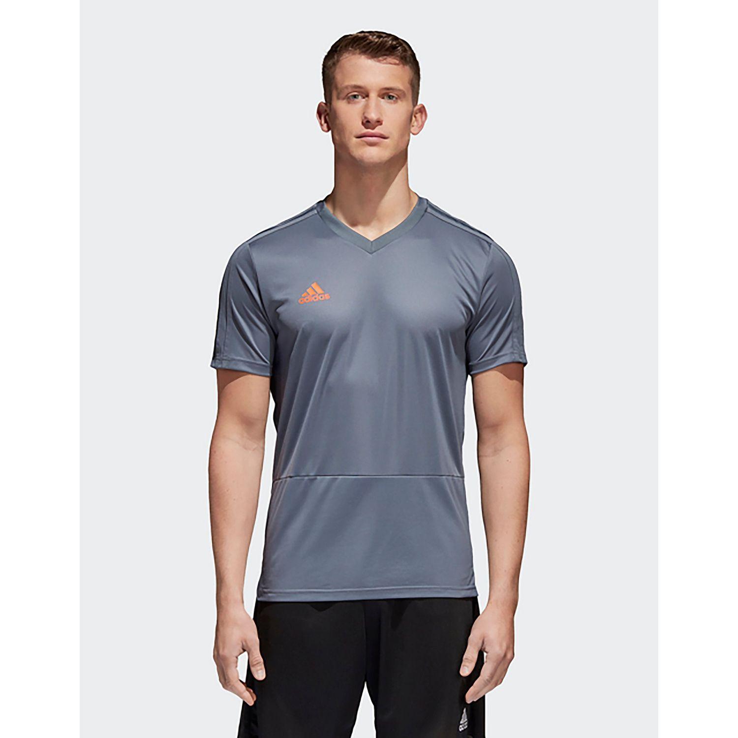 adidas Originals Condivo 18 Training Jersey in Grey / Orange (Grey ... adidas Originals Condivo 18 Training Jersey in Grey / Orange (Grey ...