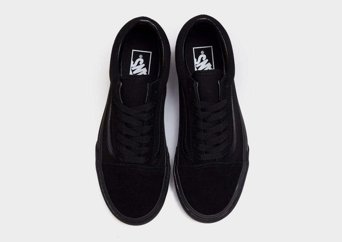 vans old skool triple black platform trainers
