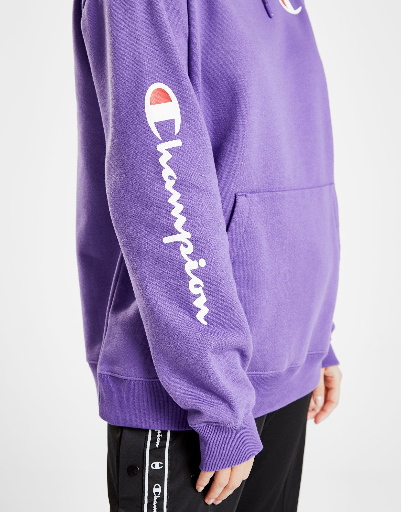 champion script sleeve boyfriend hoodie