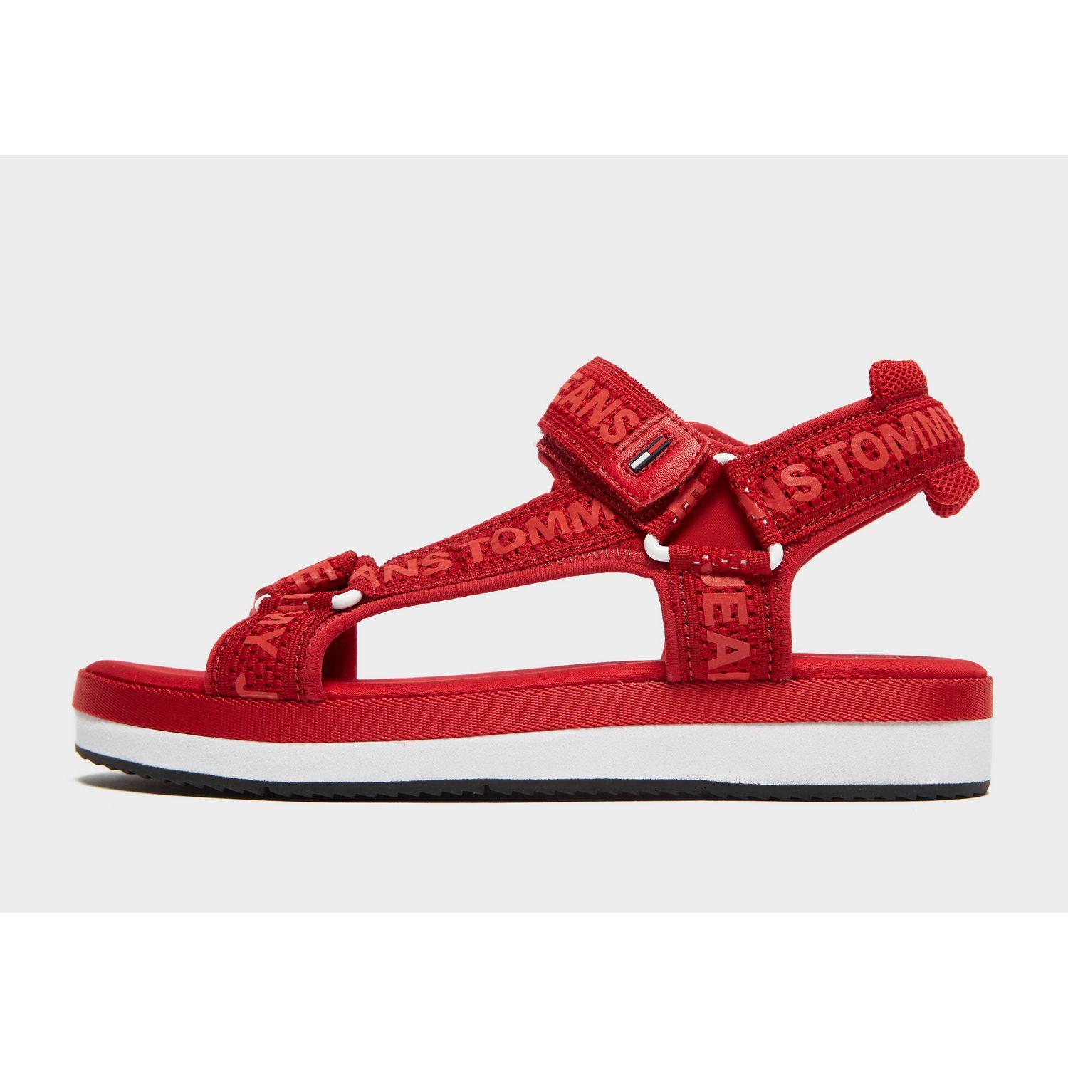 red tommy hilfiger sandals