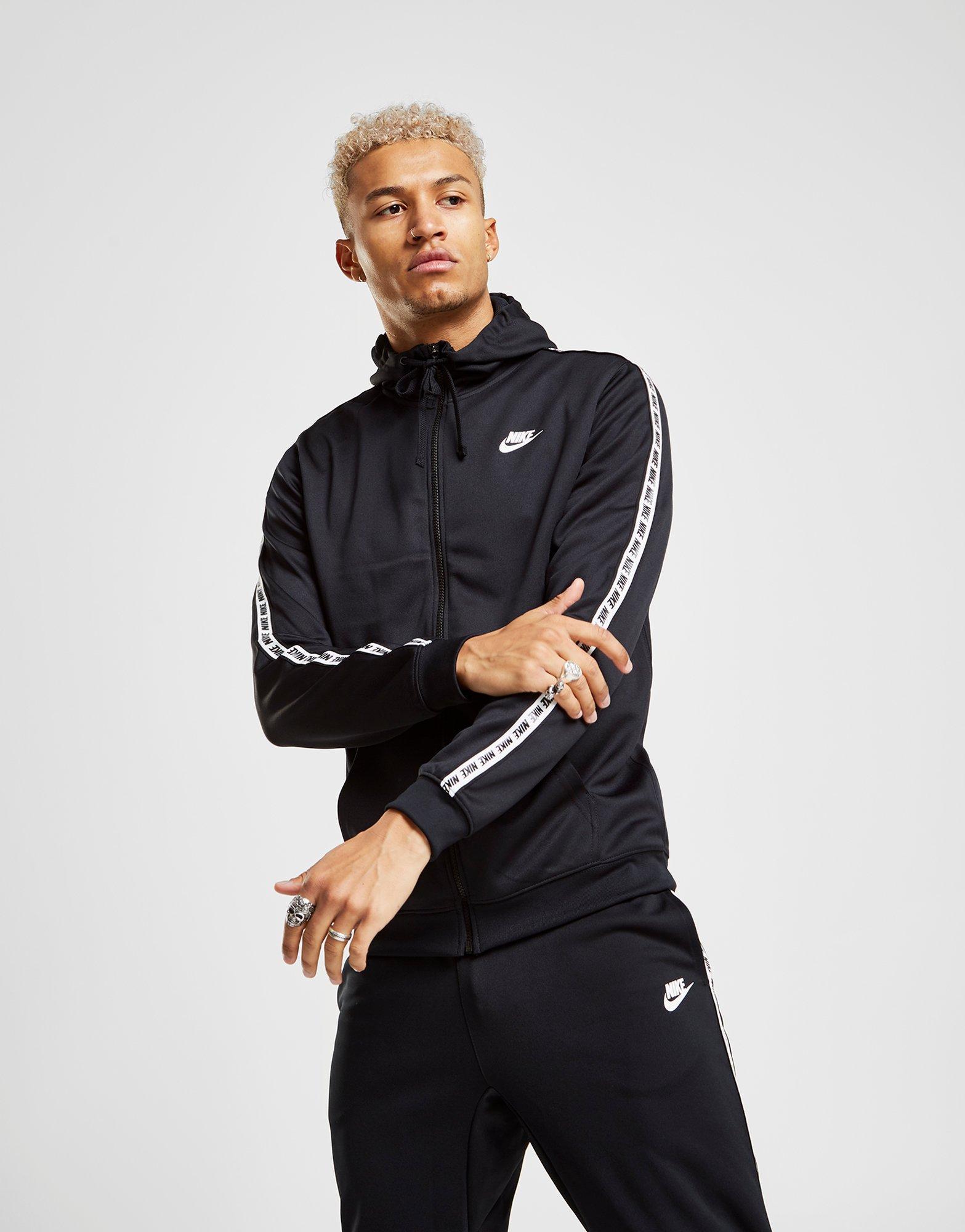 Disgust Cancel Entertain mens black nike tape tracksuit weather ...