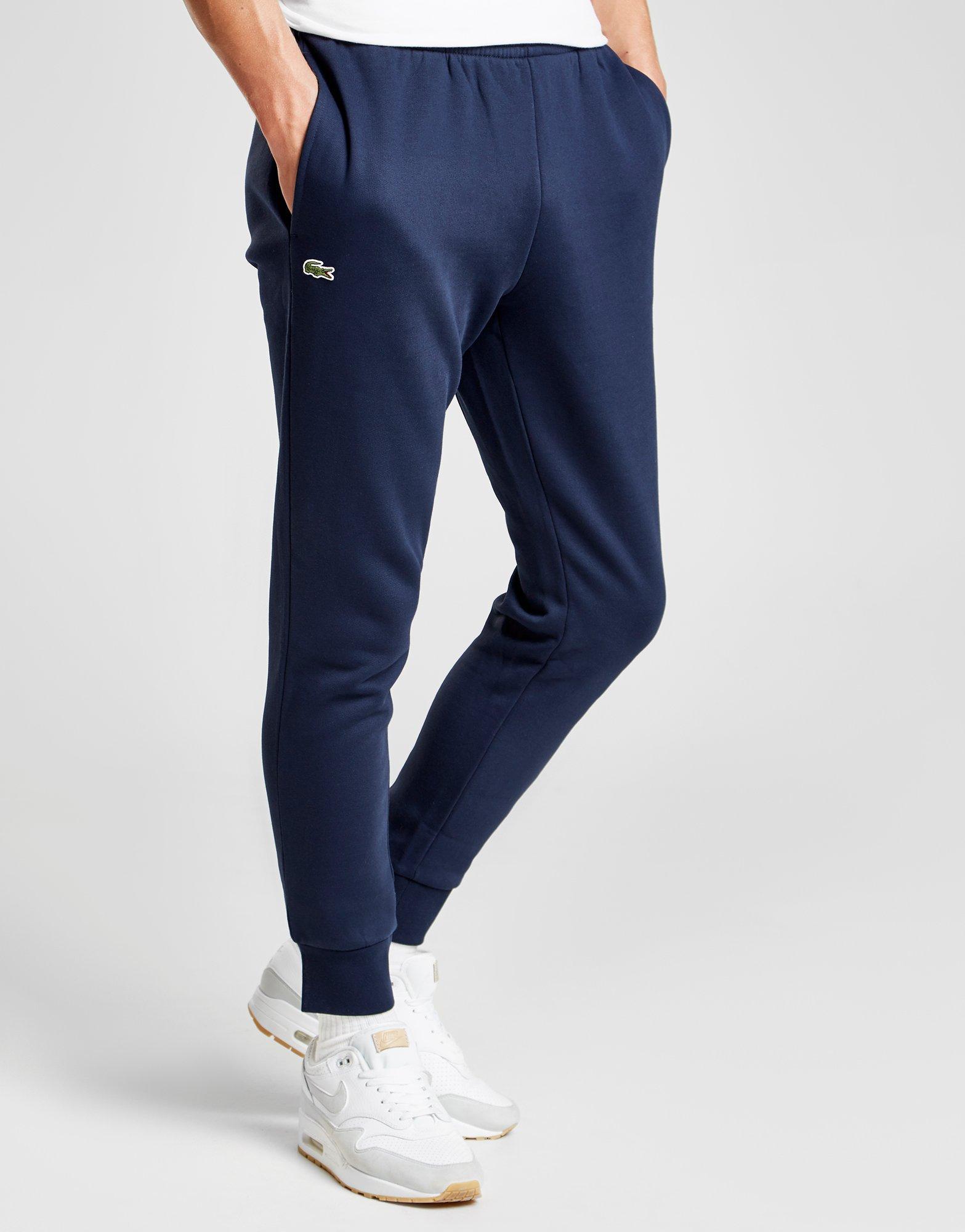 lacoste slim cuffed fleece track pants