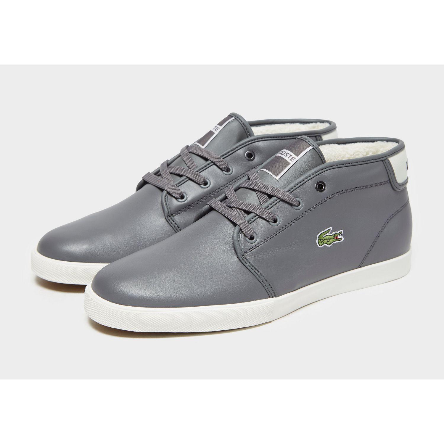 Lacoste Leather Ampthill in Grey/White 