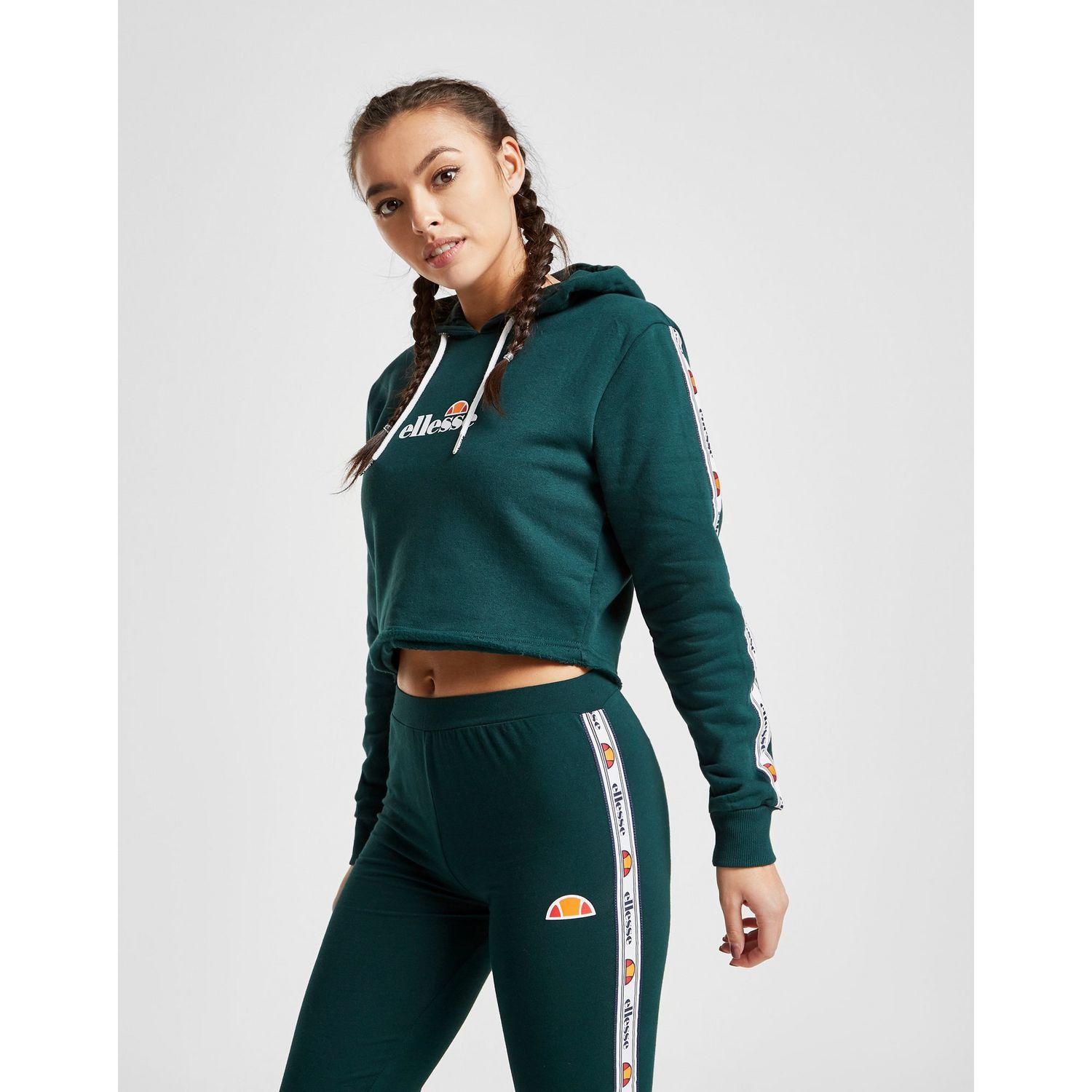 ellesse tape crop hoodie