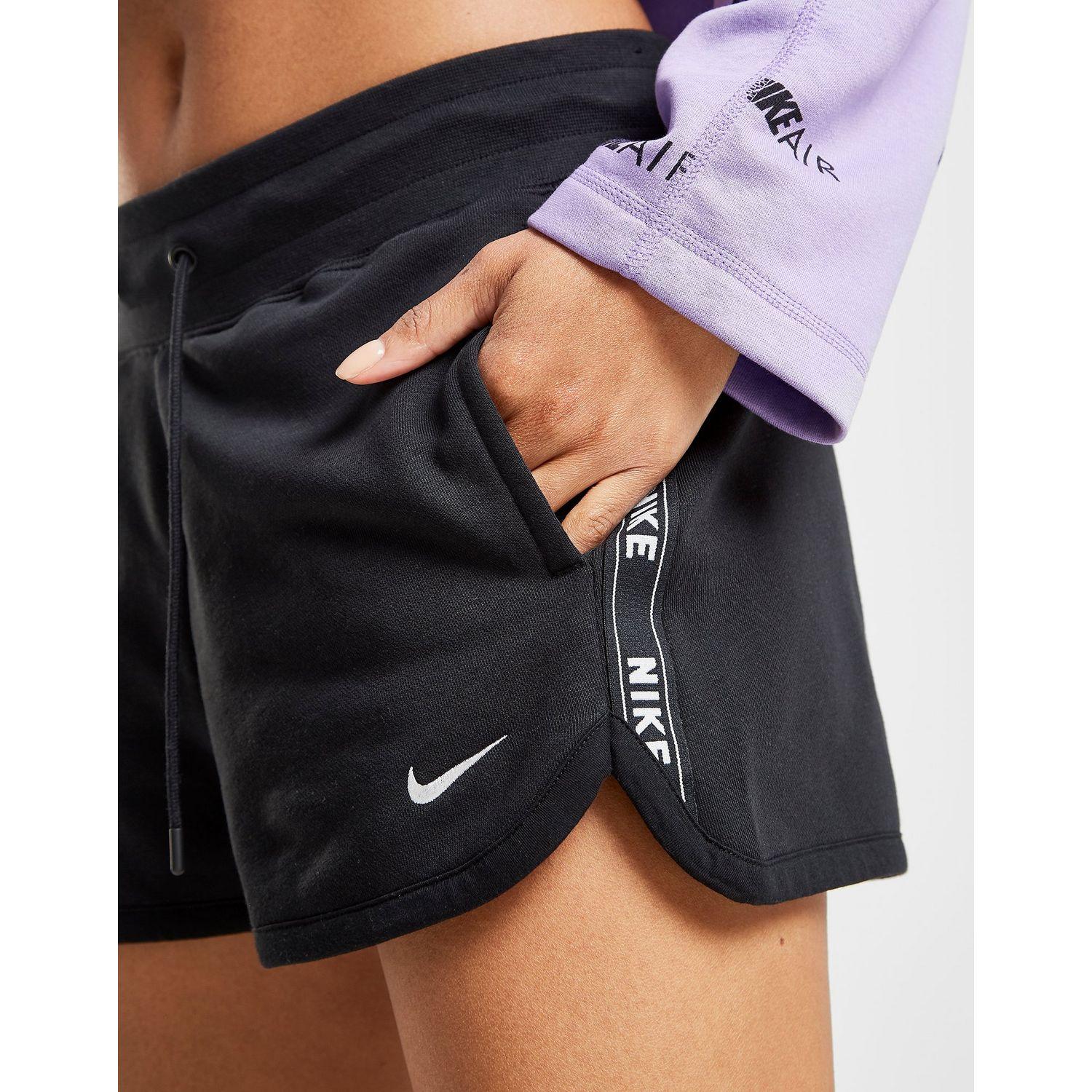 Nike Cotton Tape Shorts in Black/White 