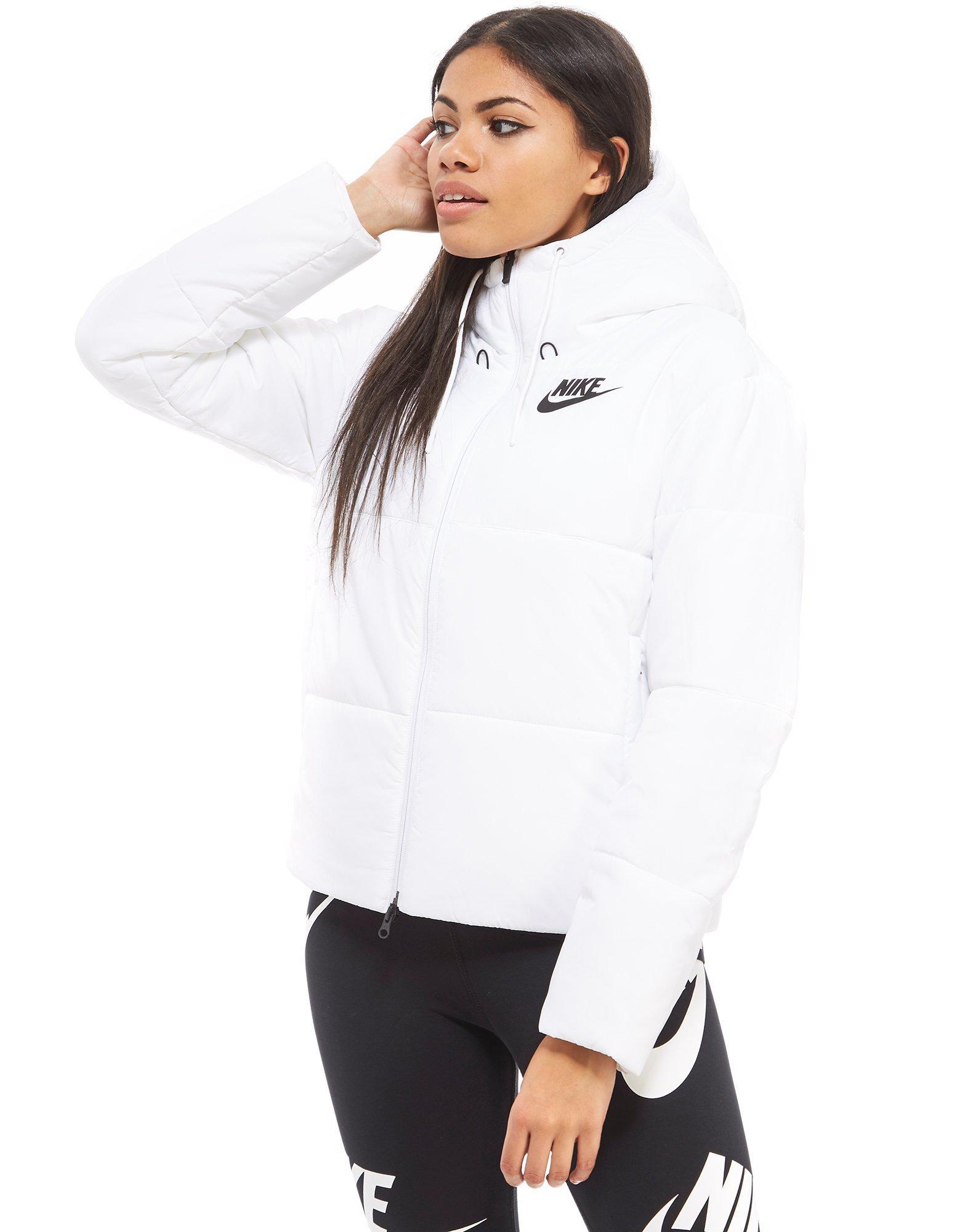 nike padded jacket white