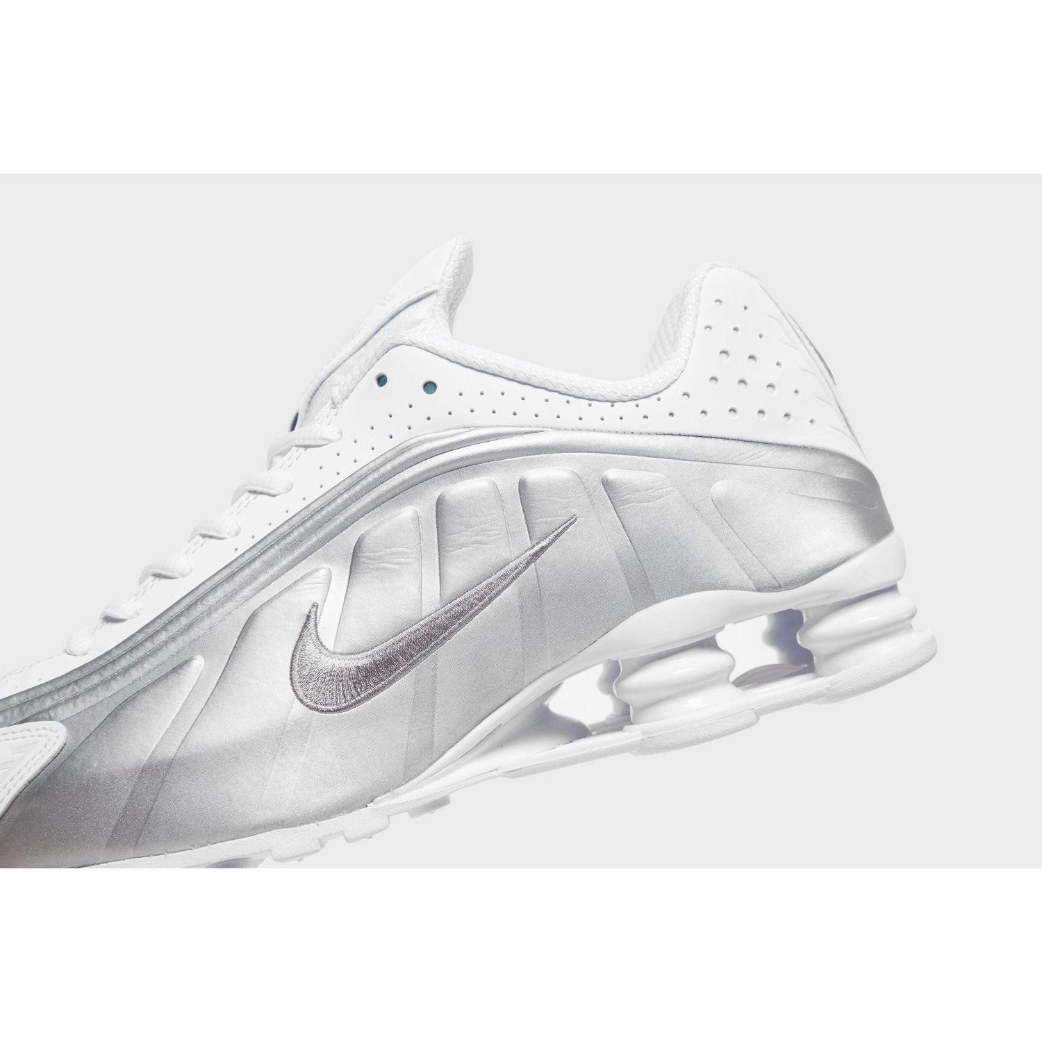 mens nike shox r4 white