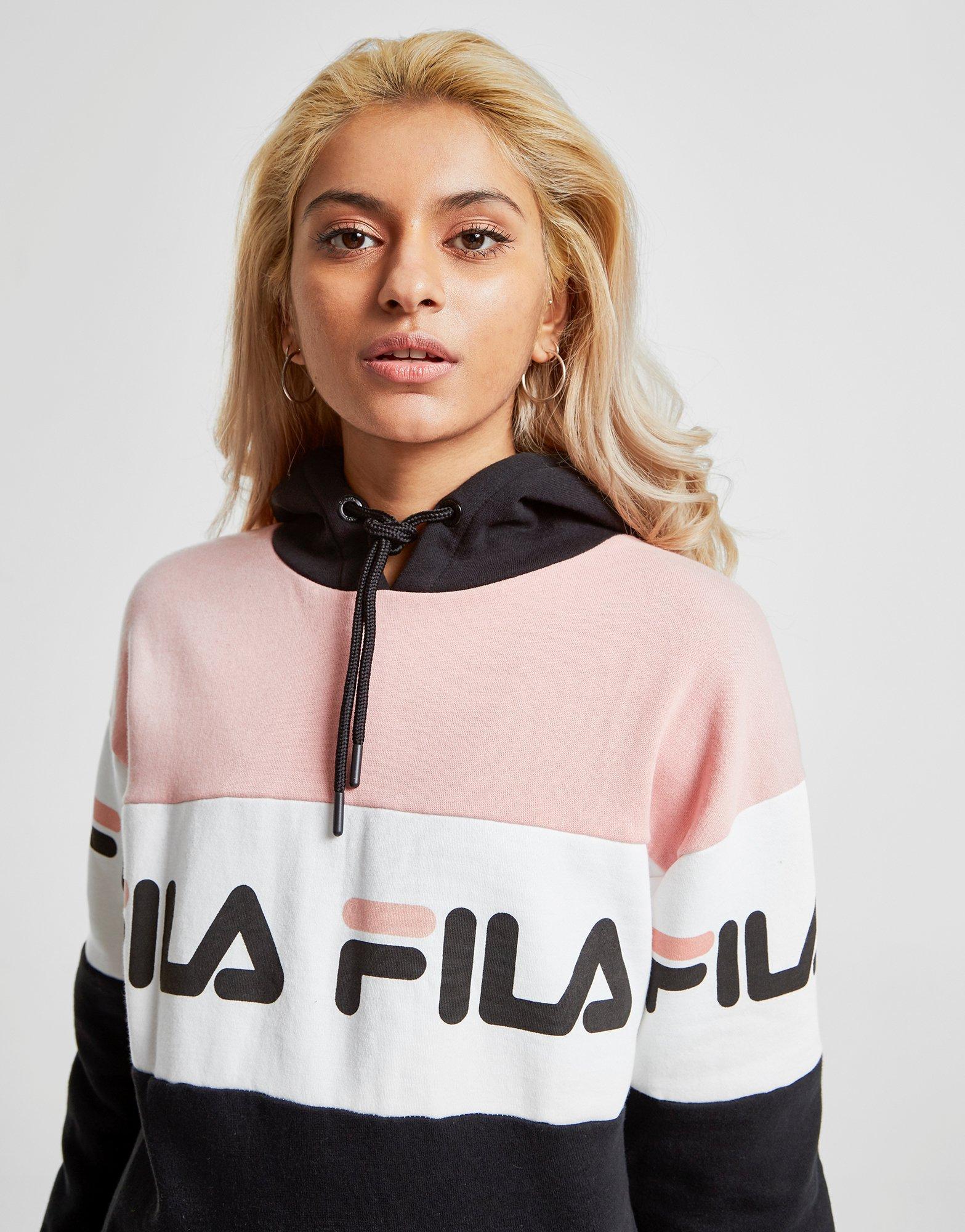 fila panel logo boyfriend hoodie