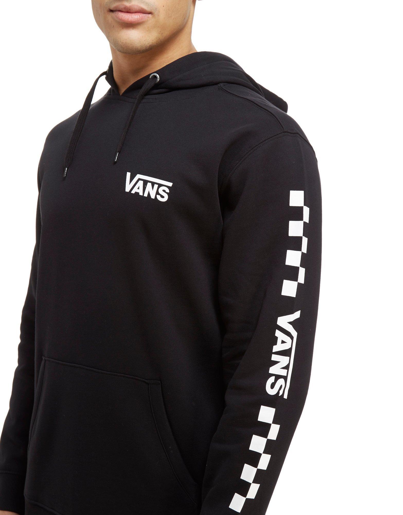 vans striped drop v white hoodie