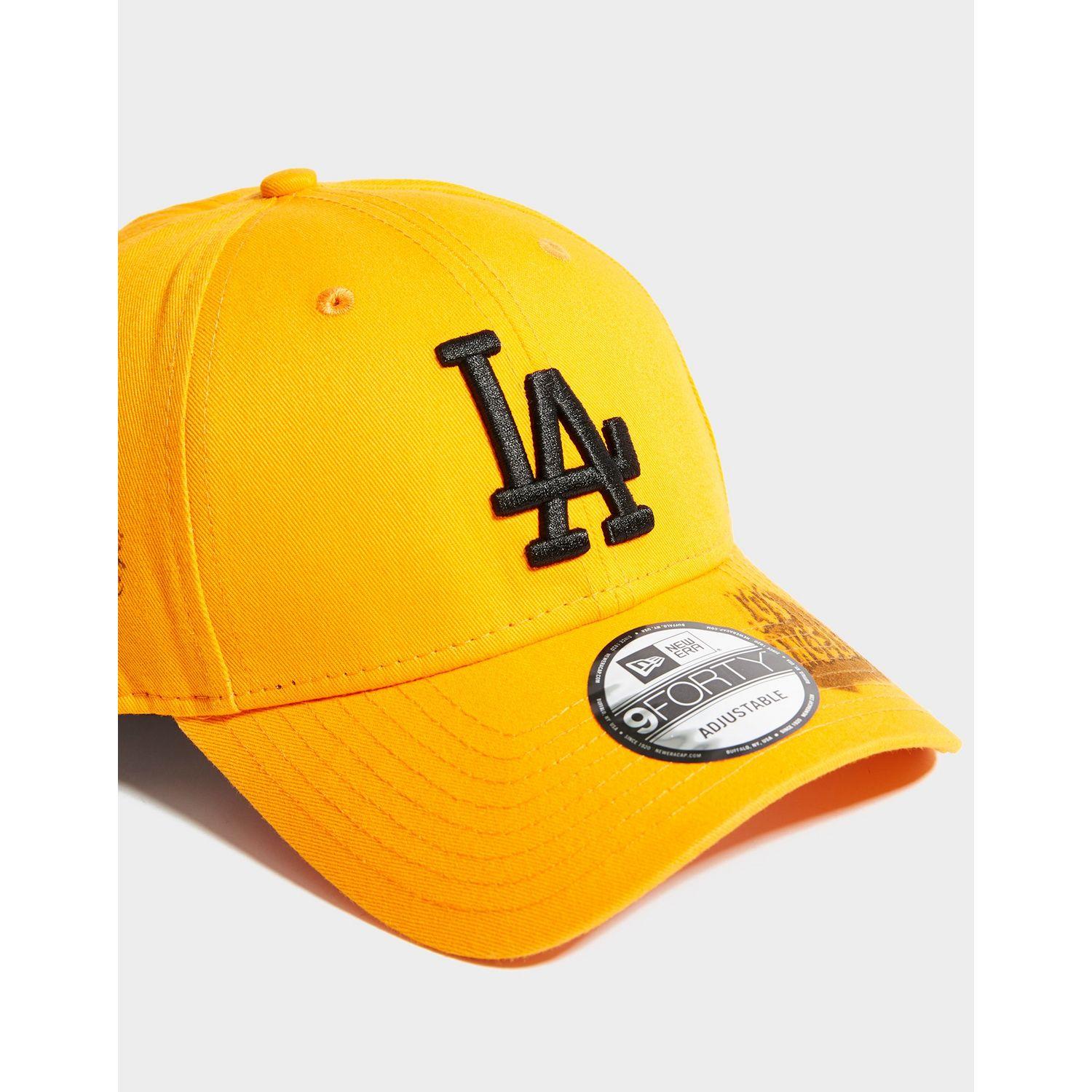black and yellow dodgers hat