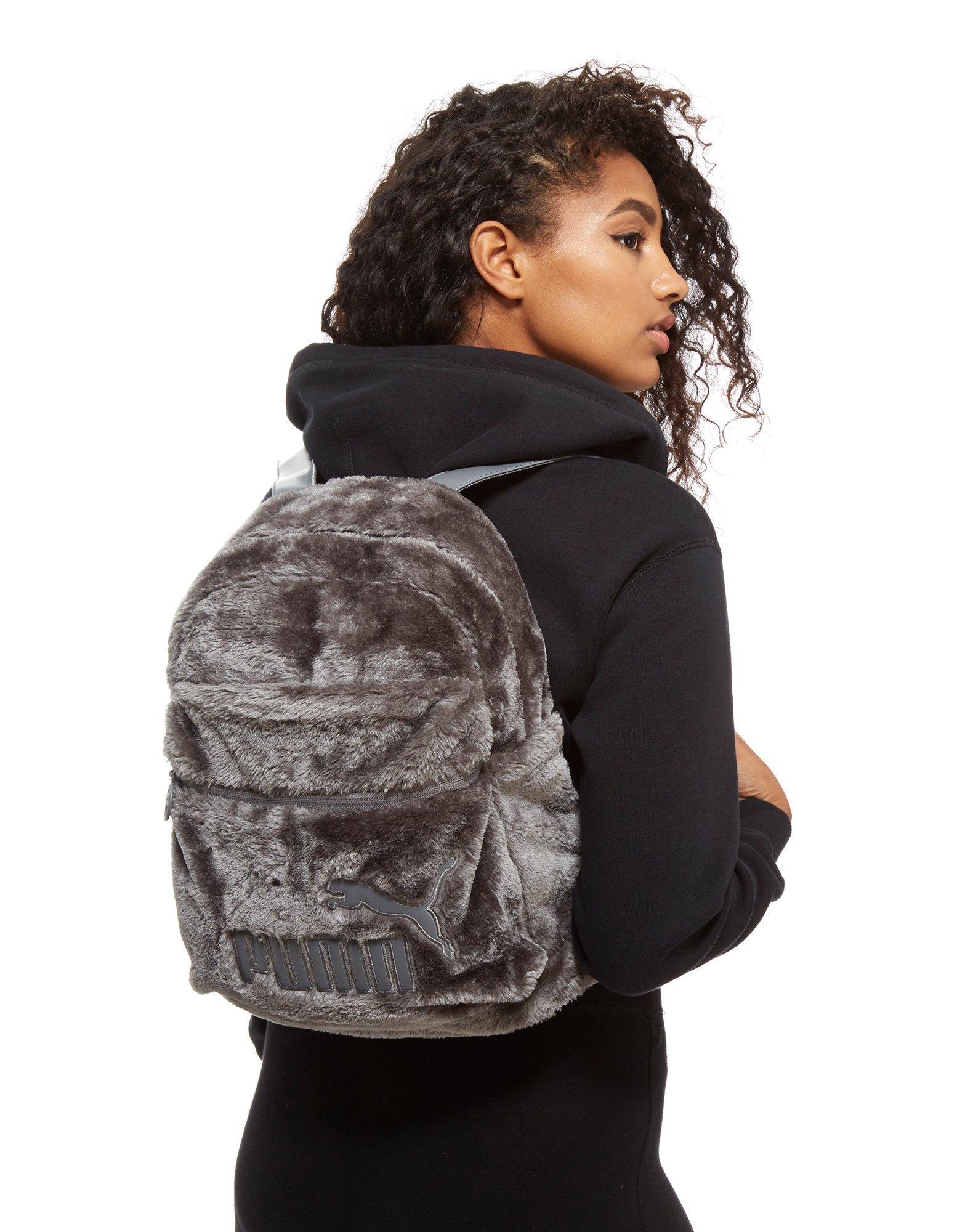 puma faux fur backpack