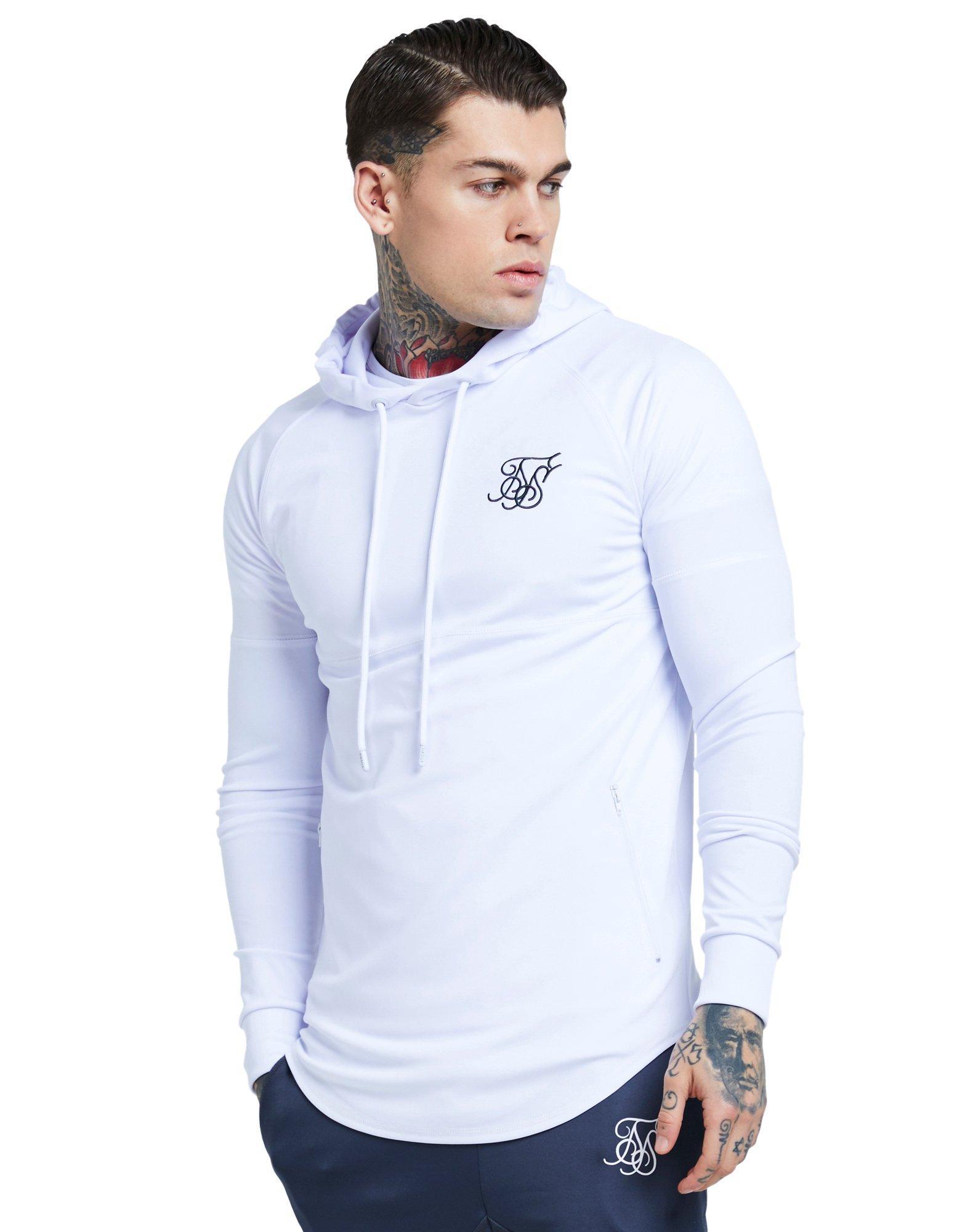 sik silk white hoodie