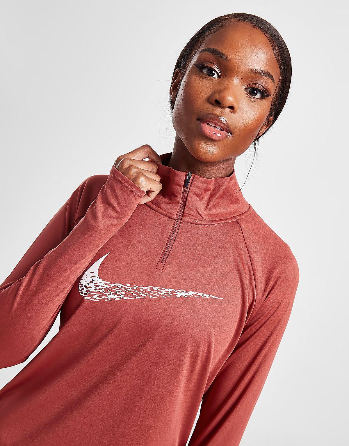 Nike Running Swoosh 1/4 Zip Top in Red | Lyst UK