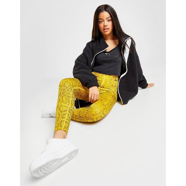 yellow snake print nike leggings