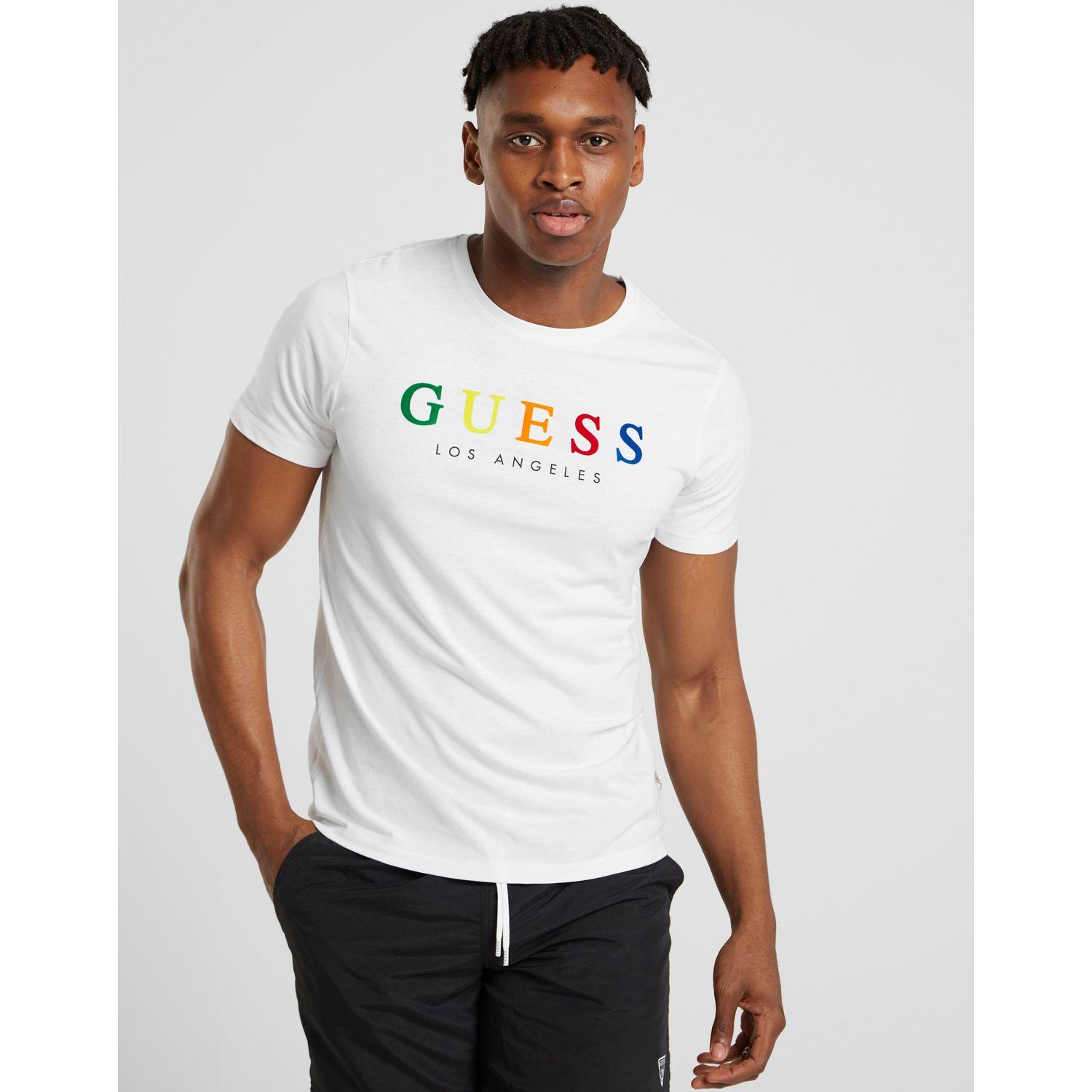 guess jeans rainbow t shirt