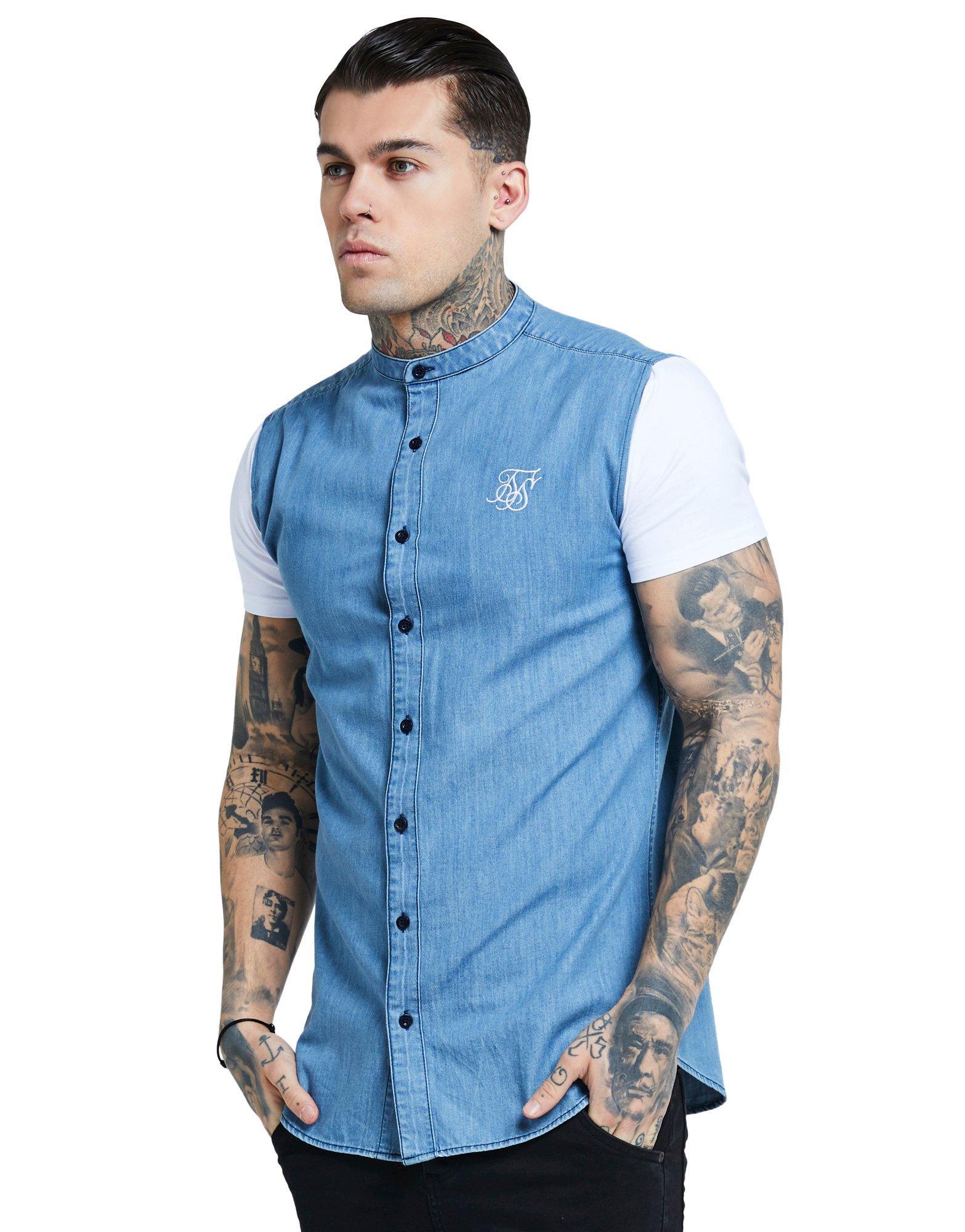 sik silk denim shirt