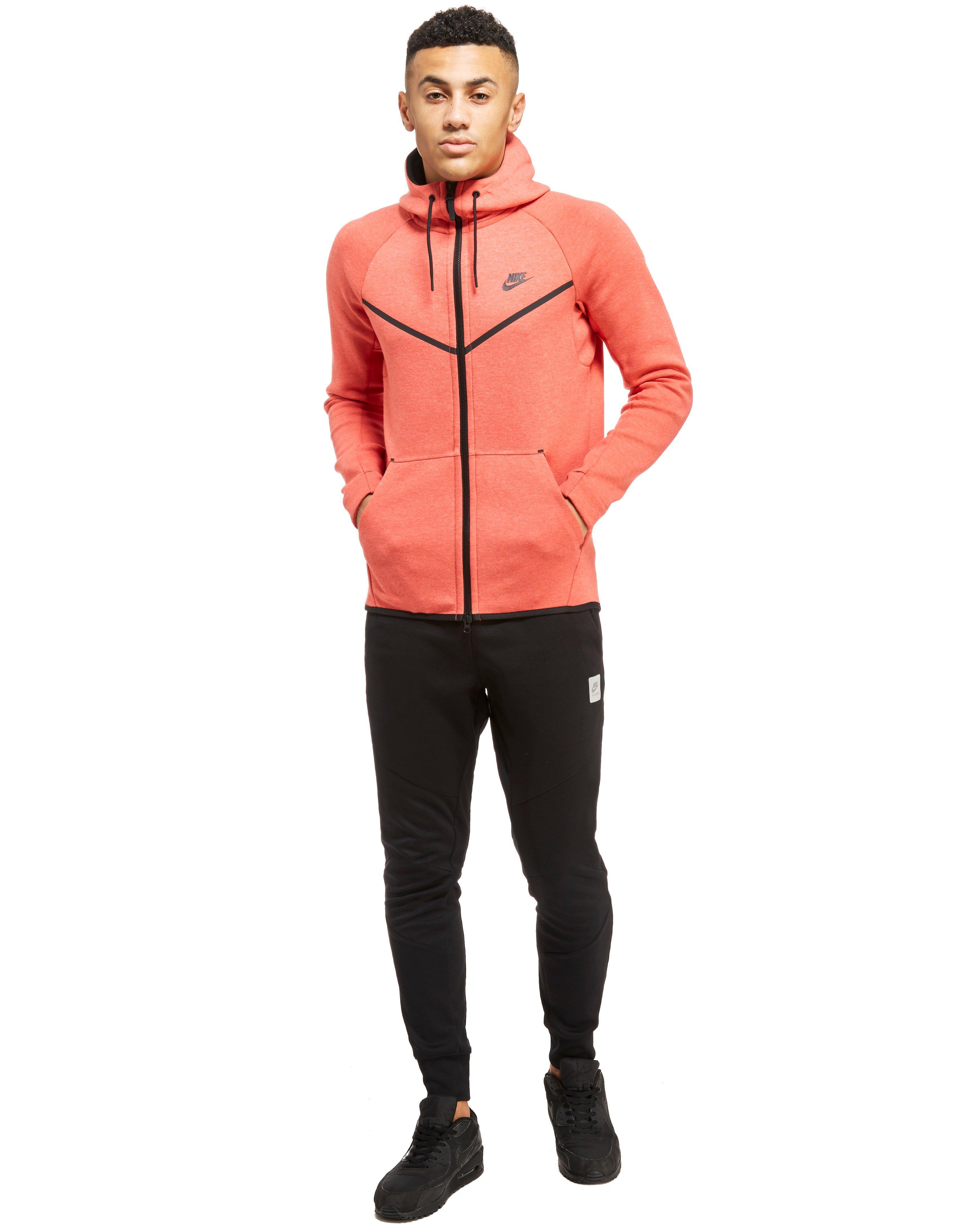 Nike Tech Fleece Windrunner Hoody in Red for Men - Lyst
