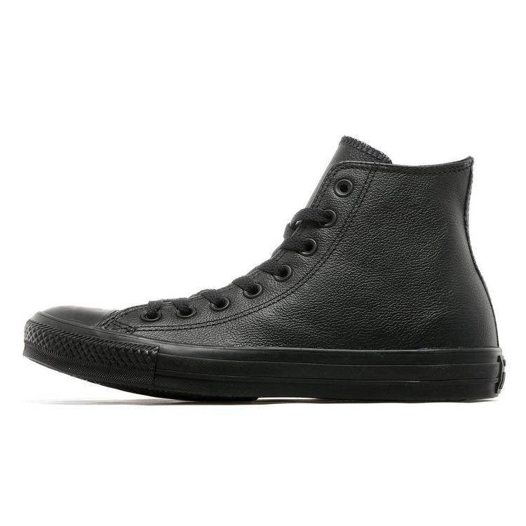 converse black leather mono