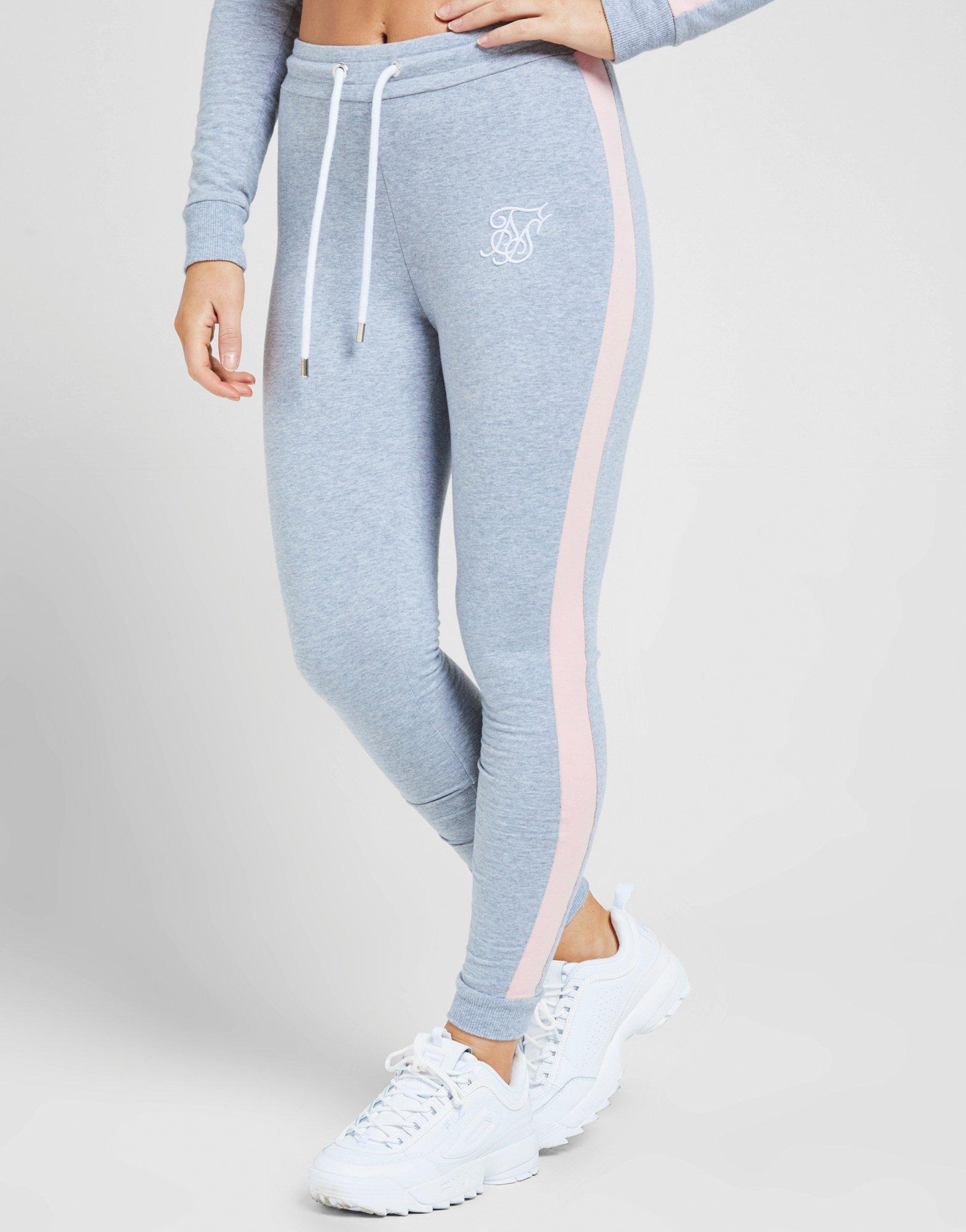siksilk pinstripe logo joggers