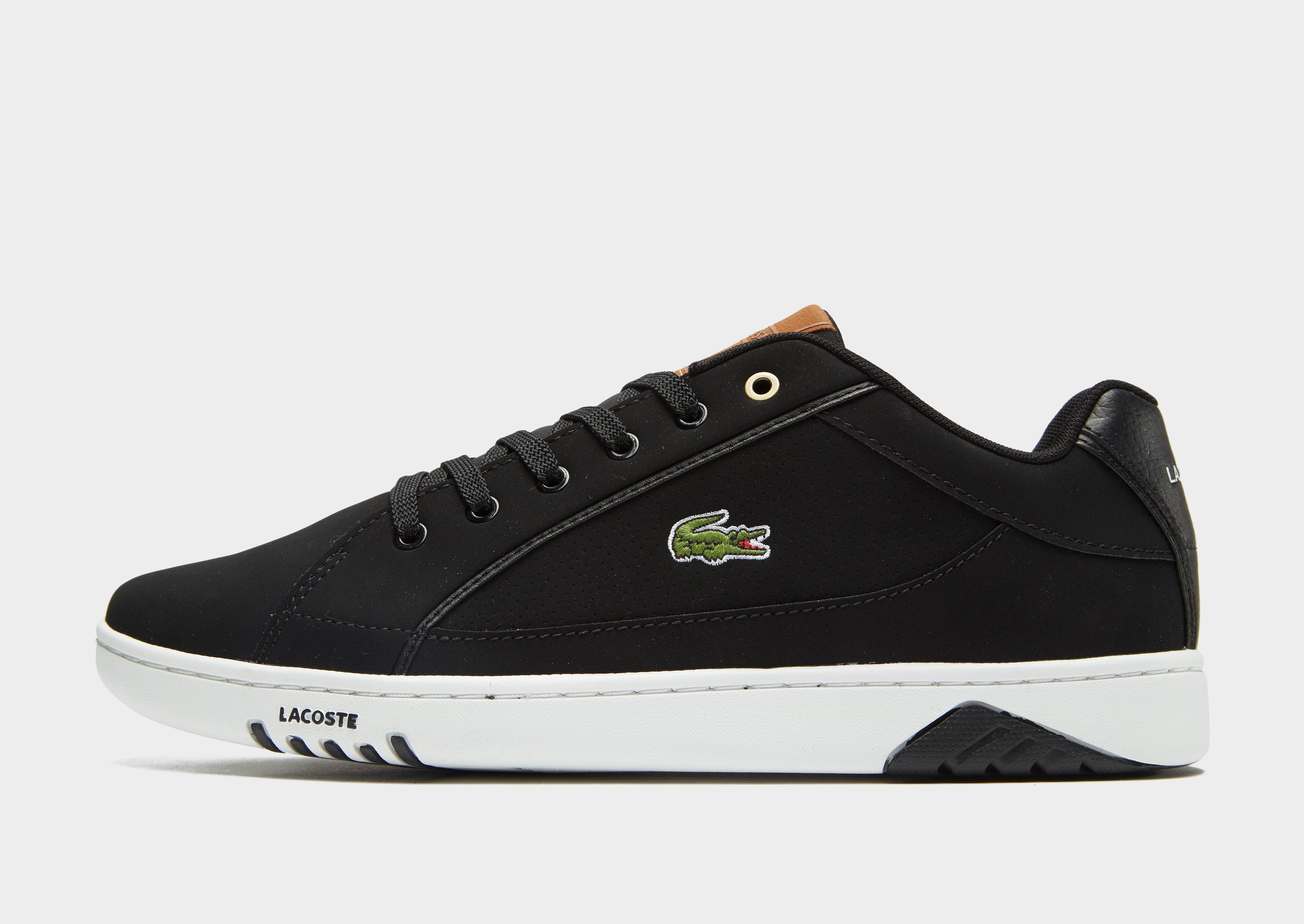 all black lacoste trainers