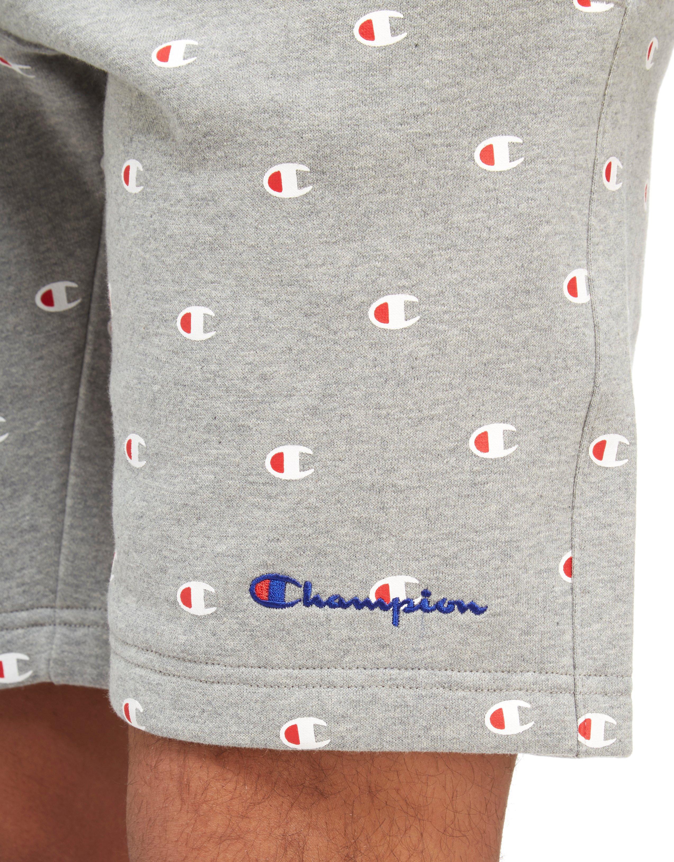 champion all over print shorts