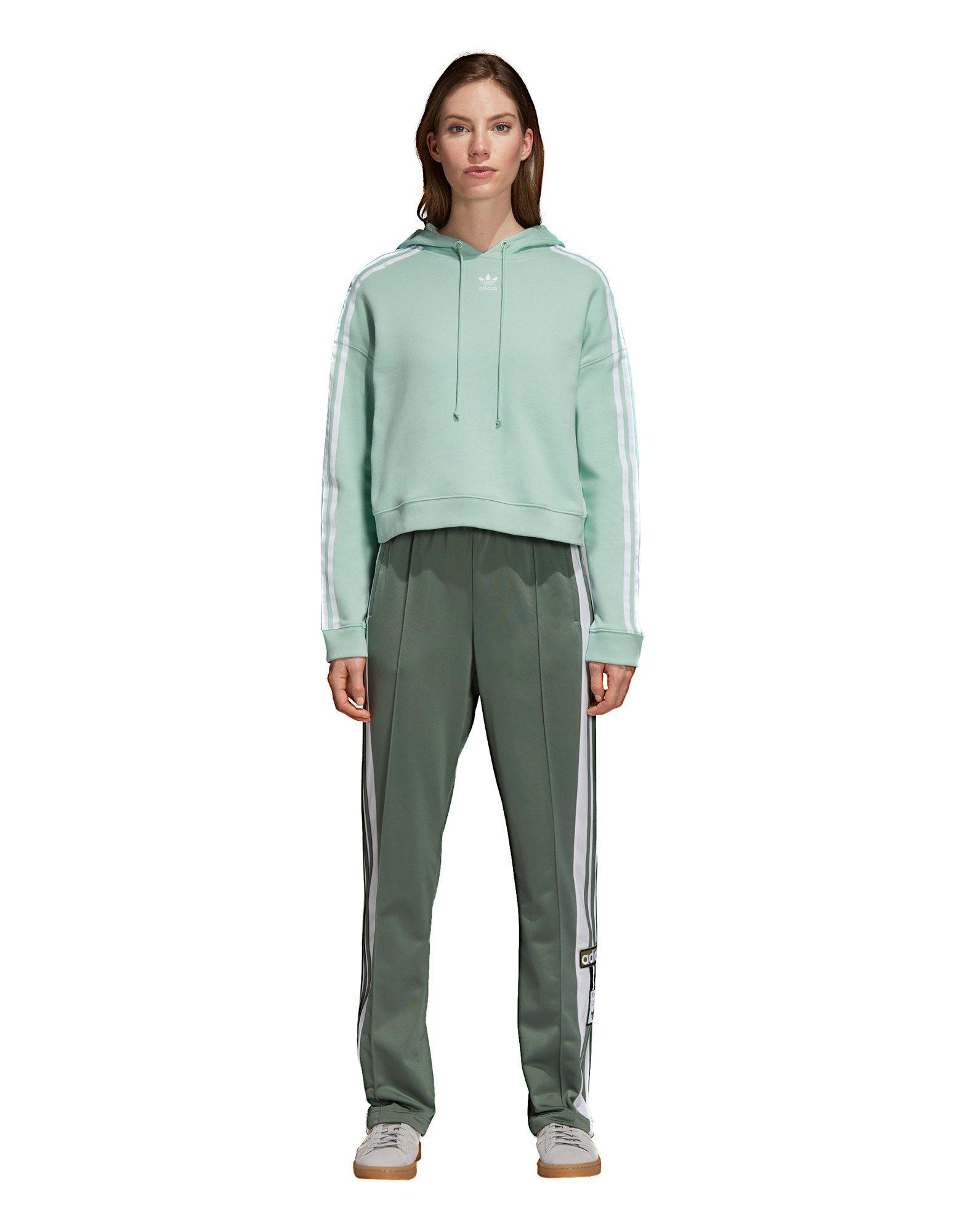 adidas Cropped Hoodie in Blush Green 