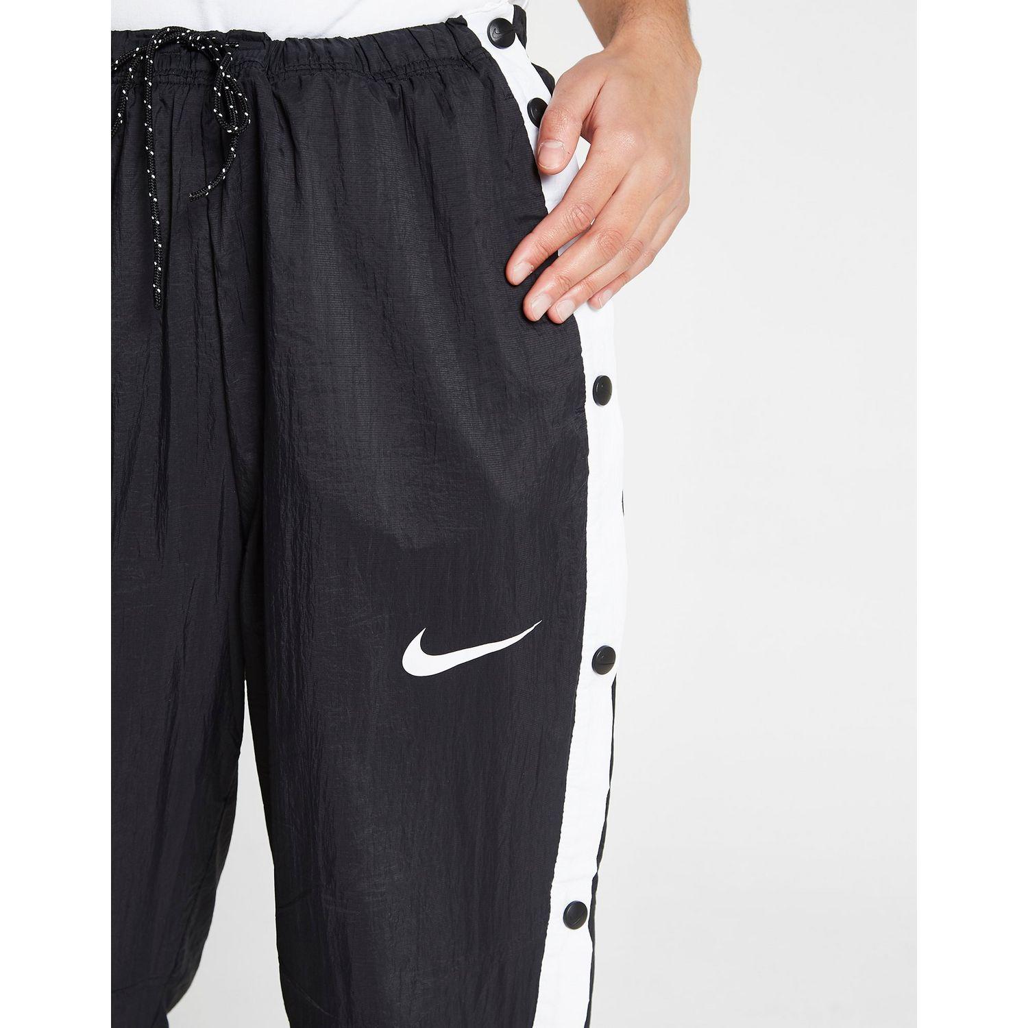 Nike Synthetic Popper Pants Womens in Black/White (Black) - Lyst