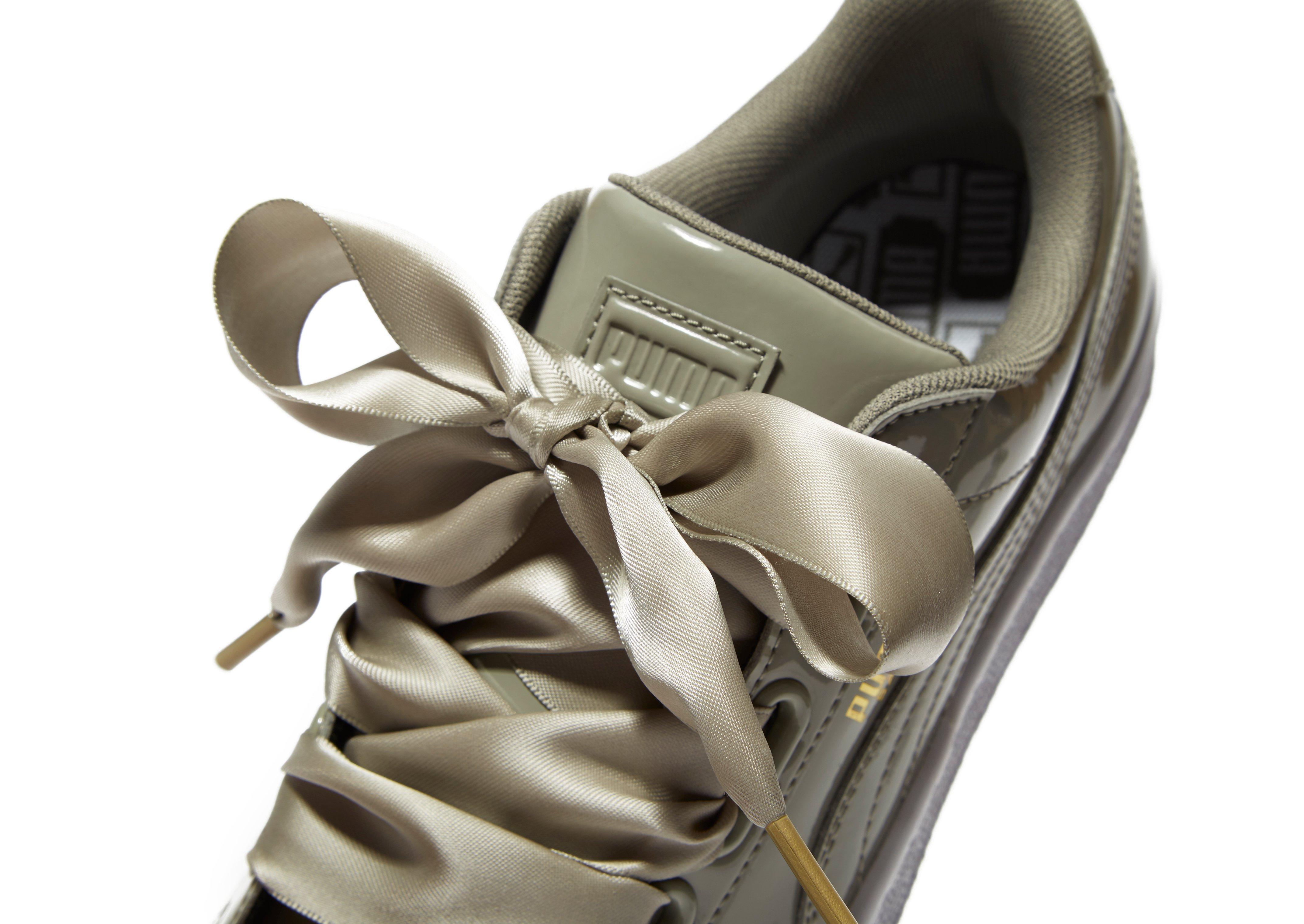 puma basket heart green