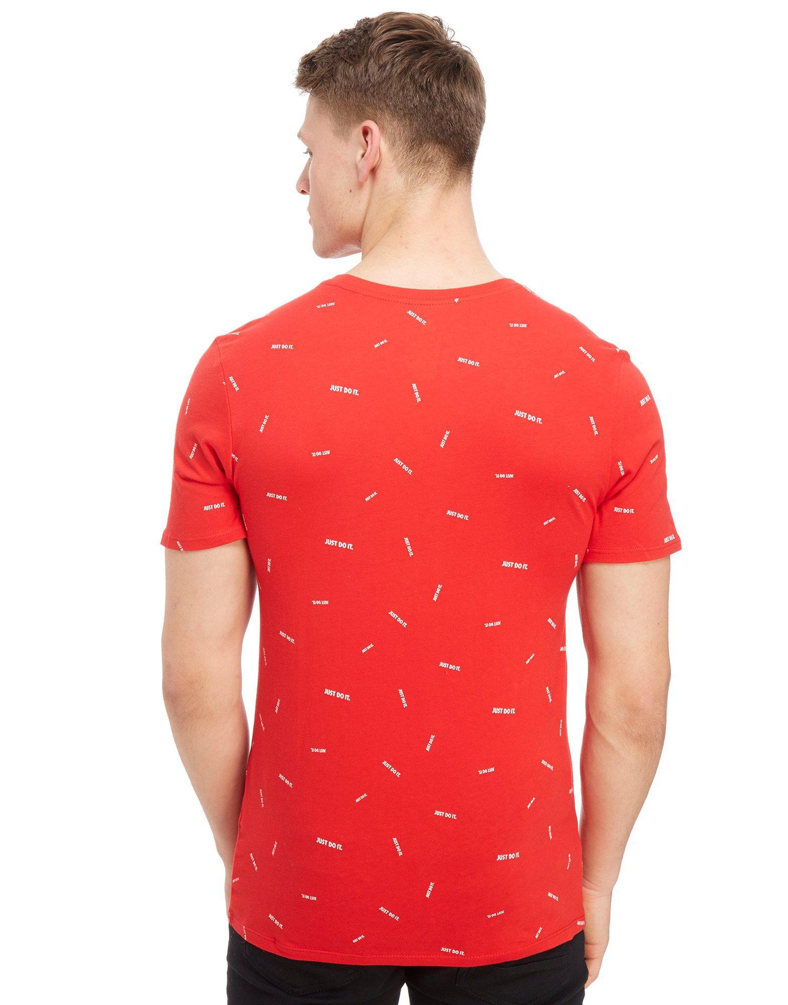nike shirt with just do it all over