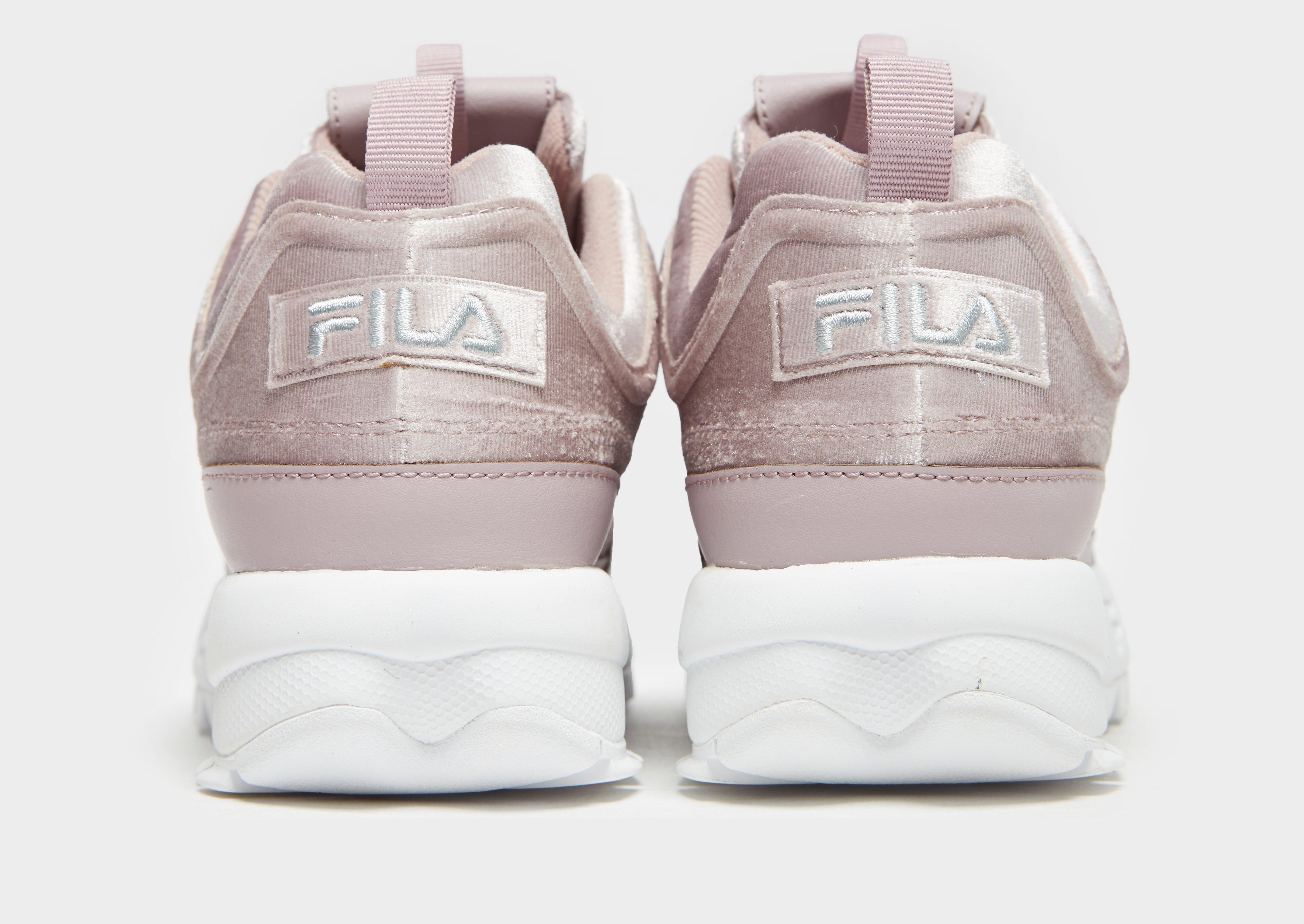 pink velvet fila disruptor